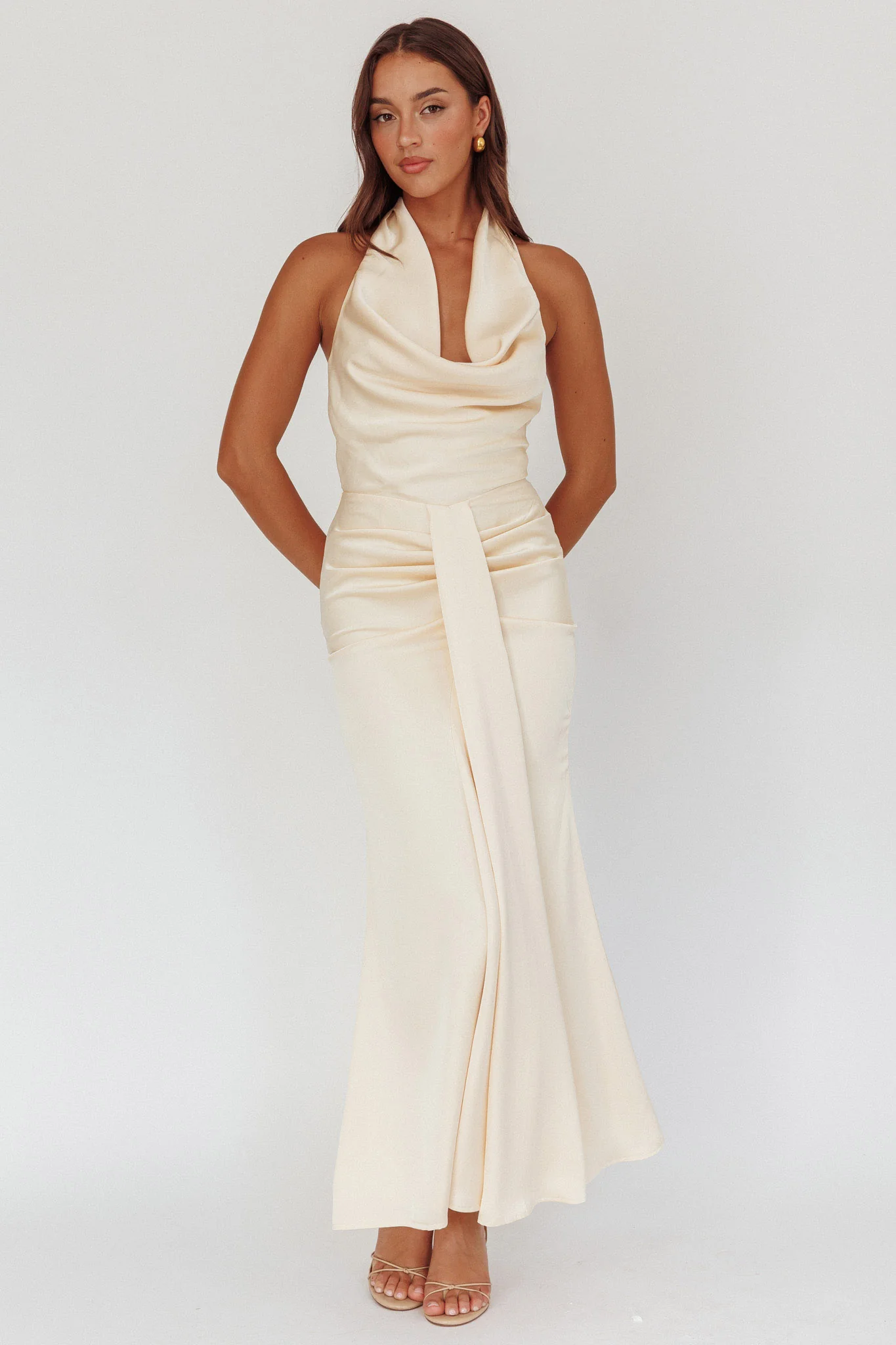 Nariah Cowl Neck Maxi Dress Butter - Image 4
