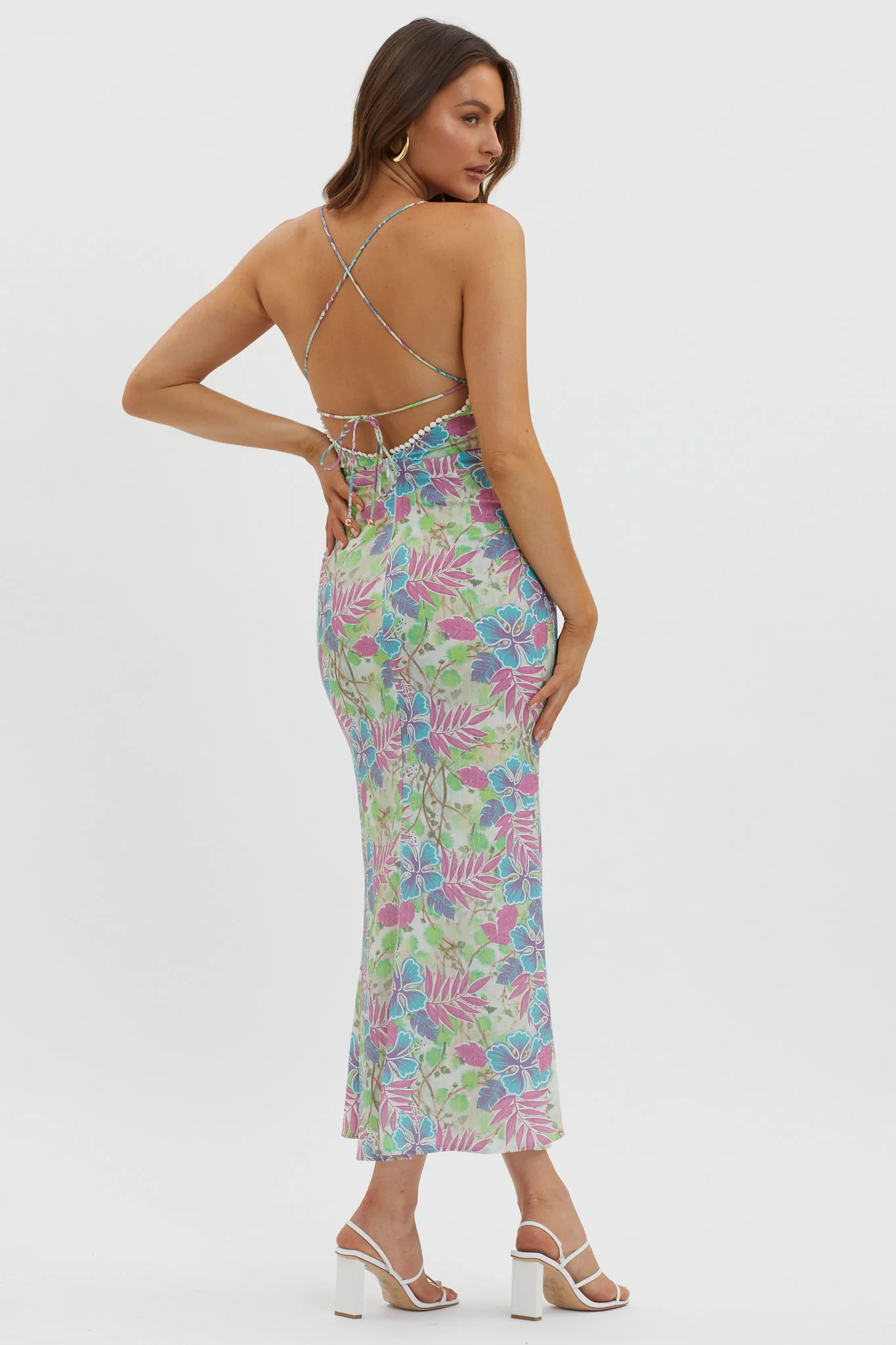 New Acquaintance Low Back Dress Floral Pink - Image 2
