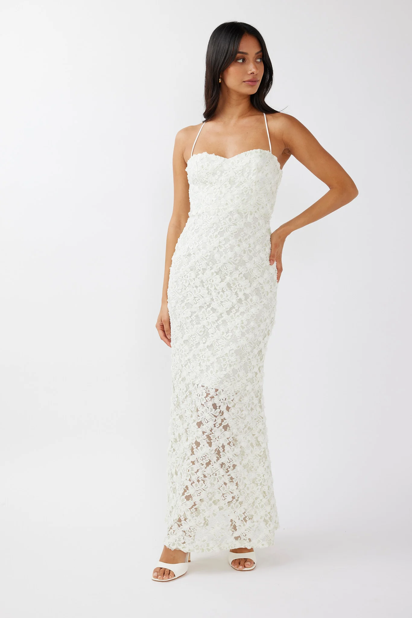 New Beginnings Sweetheart Neckline Lace Dress Mint - Image 4