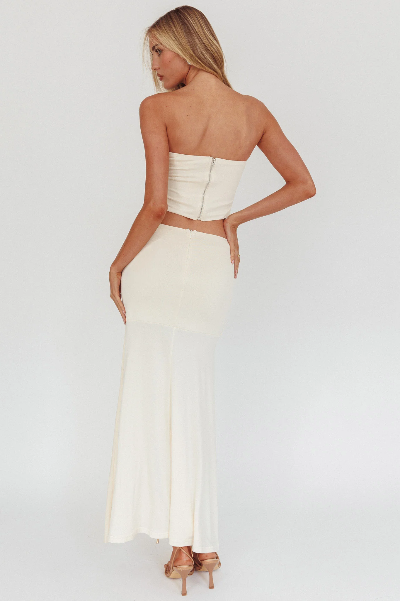 Night Market Hip Tie Maxi Skirt Butter - Image 2