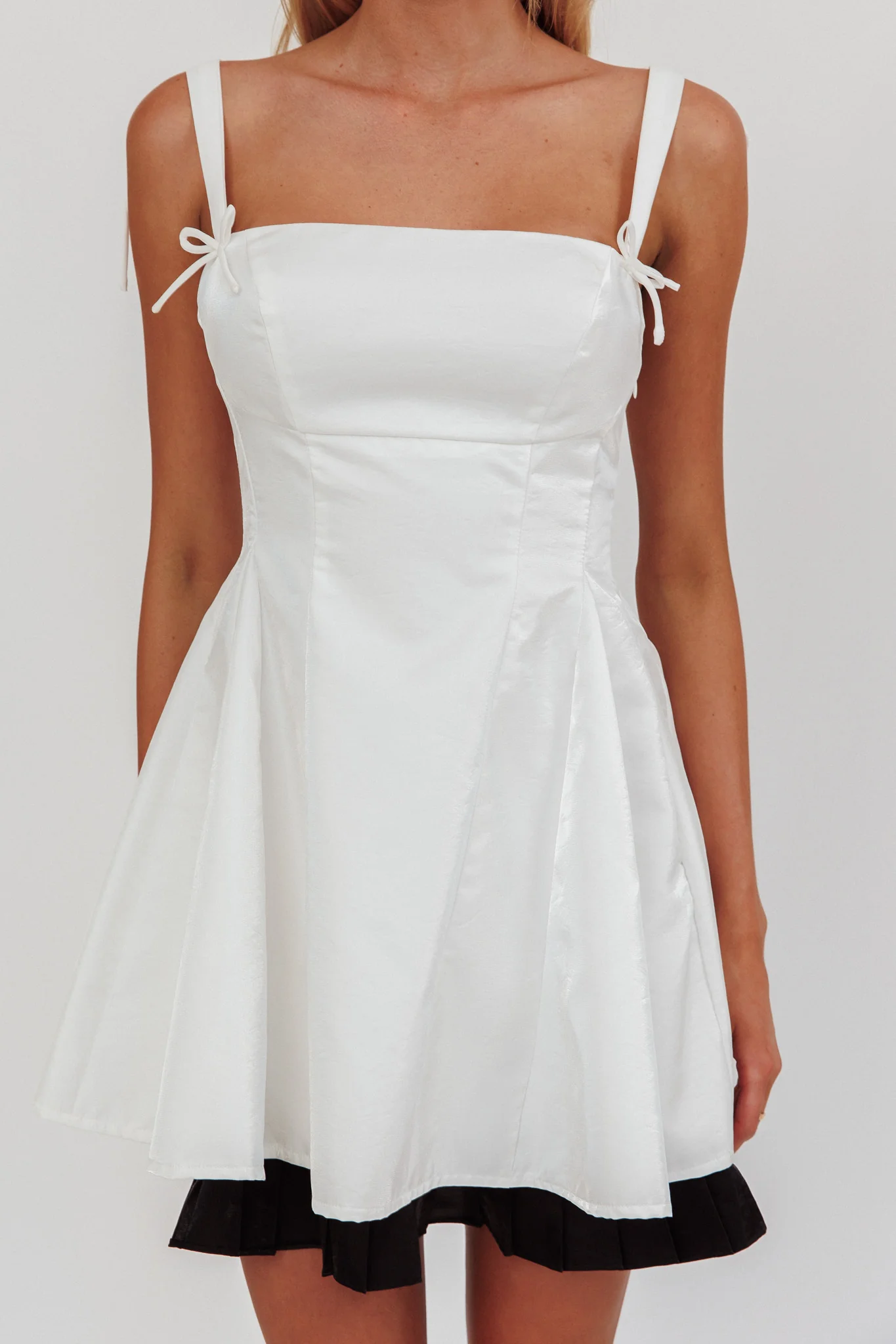 Night Rider Fit And Flare Mini Dress White - Image 4