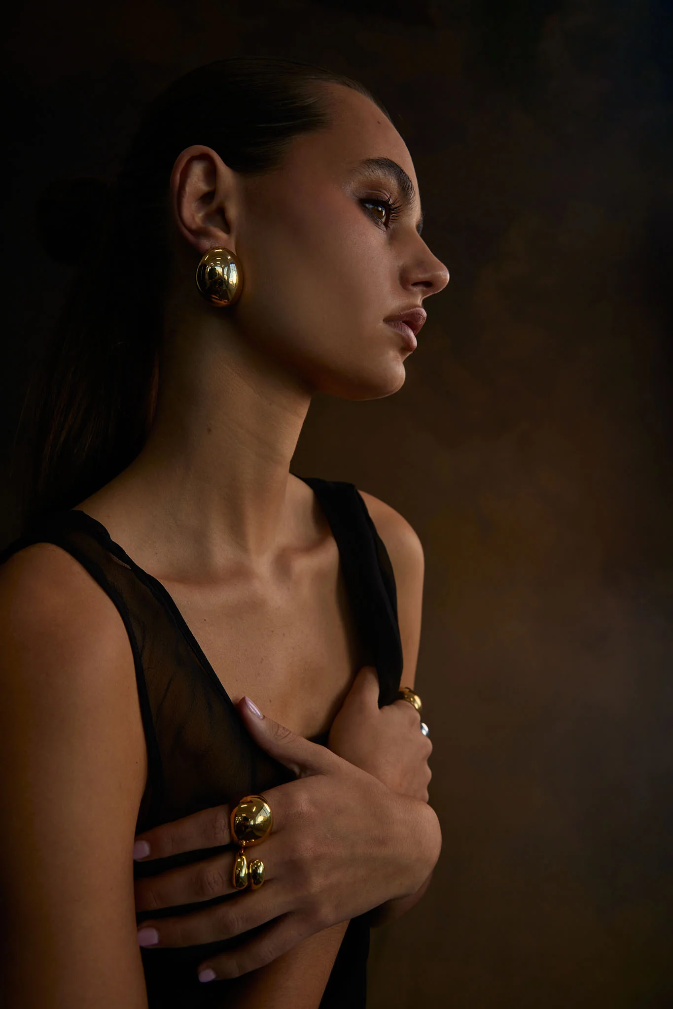 NOAH Knuckle Ring Gold - Image 6