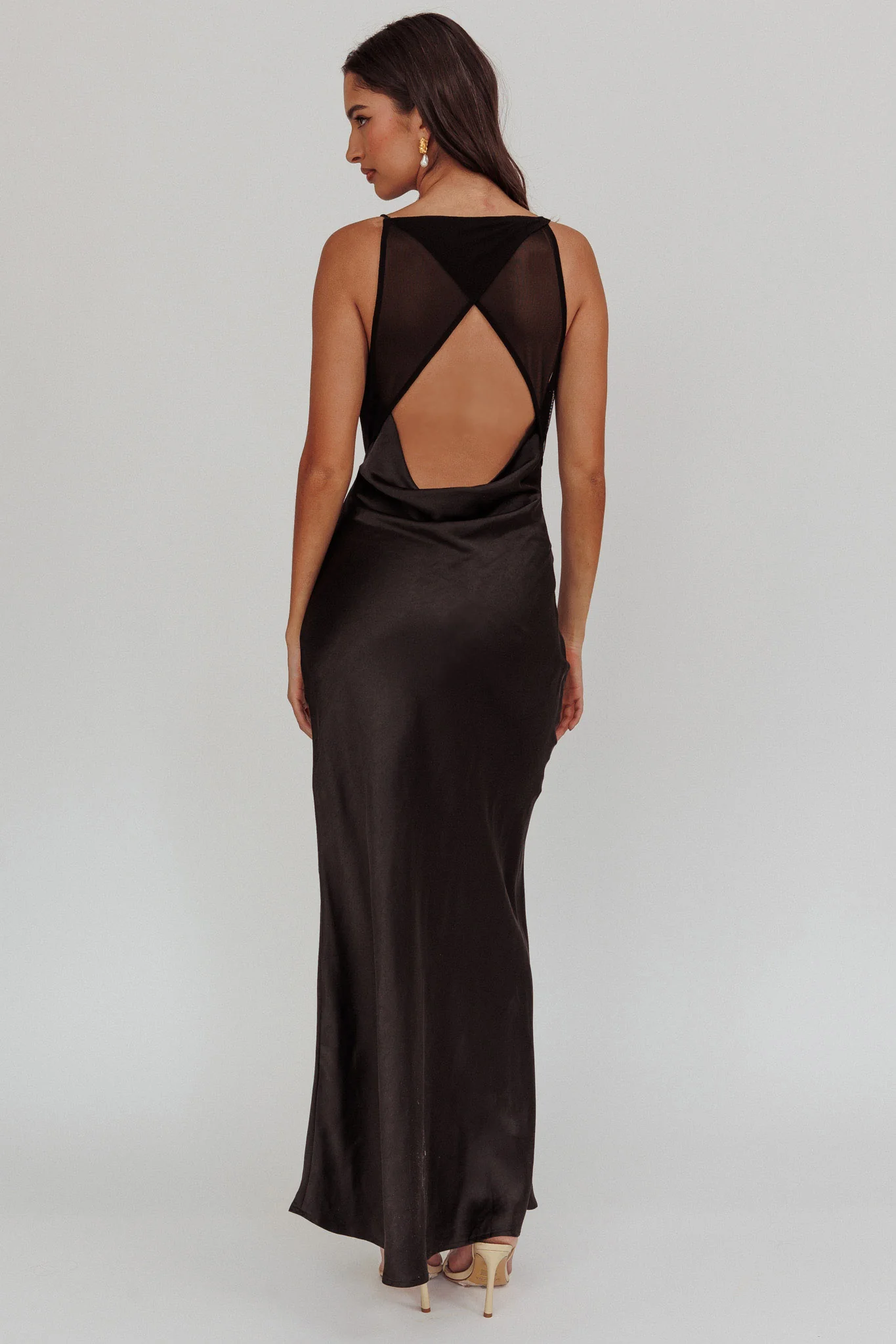 Noreen Cut-Out Back Maxi Dress Black - Image 2