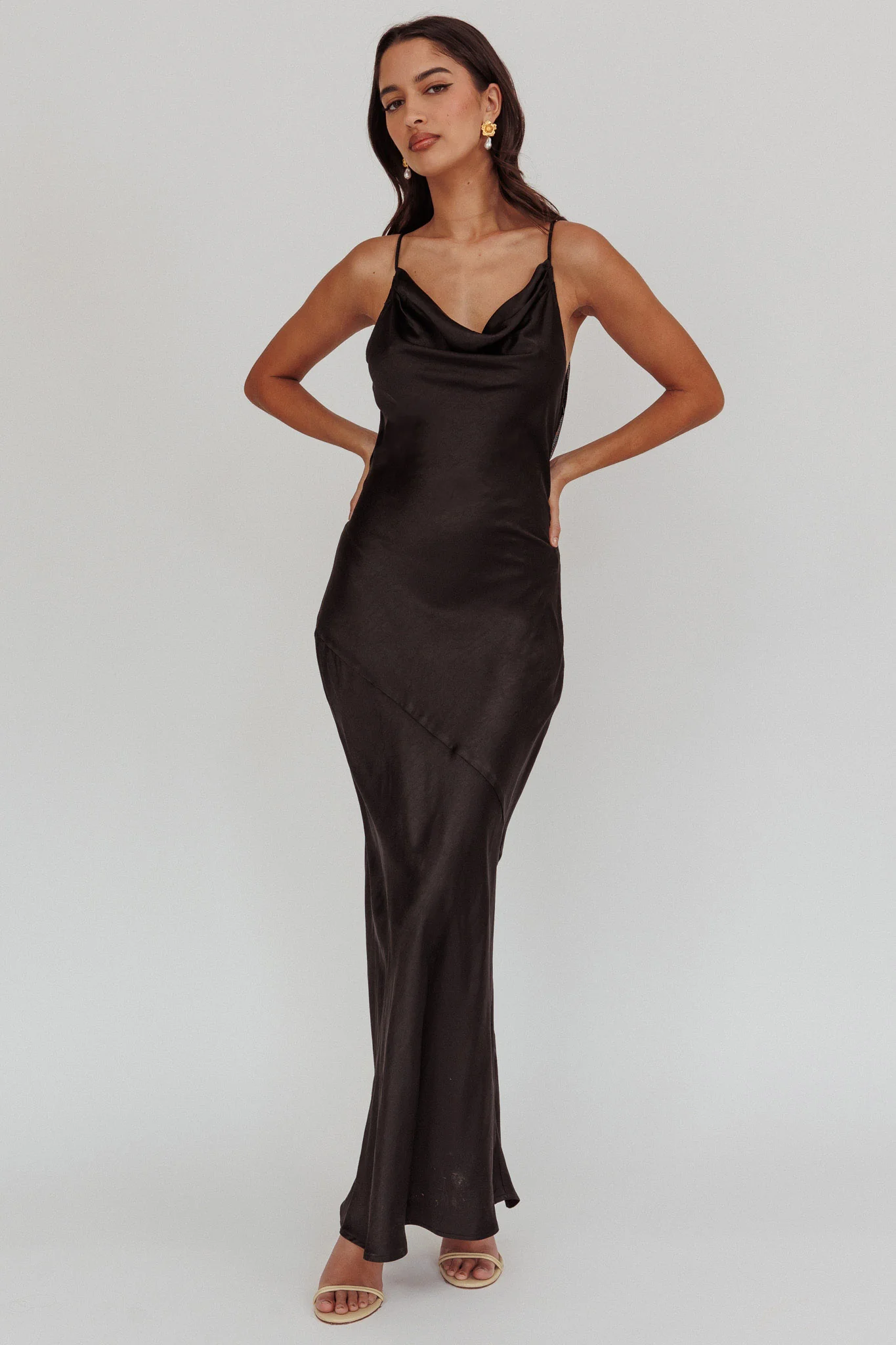 Noreen Cut-Out Back Maxi Dress Black - Image 3