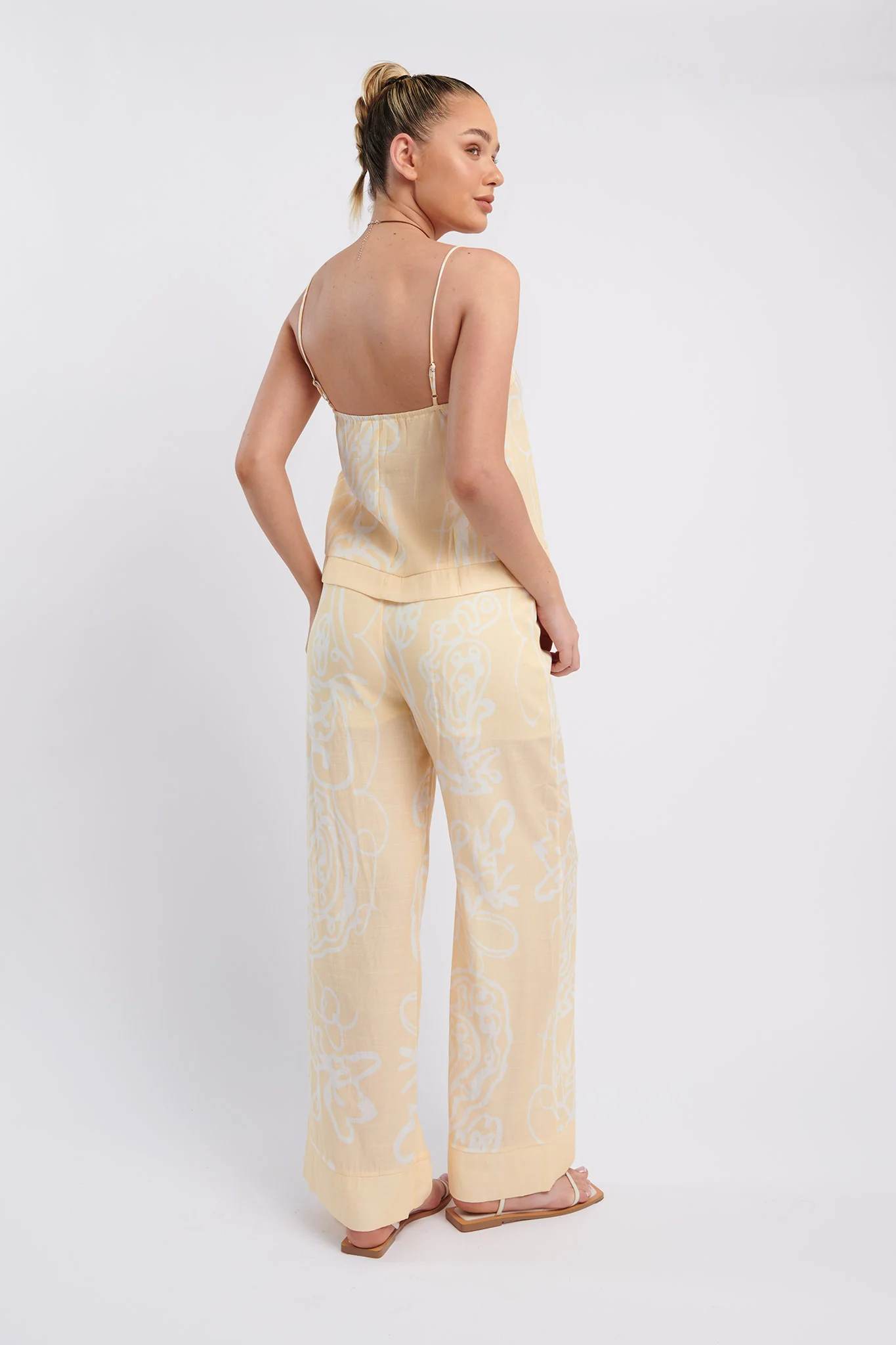 Oceania Long Pants Print Yellow - Image 3