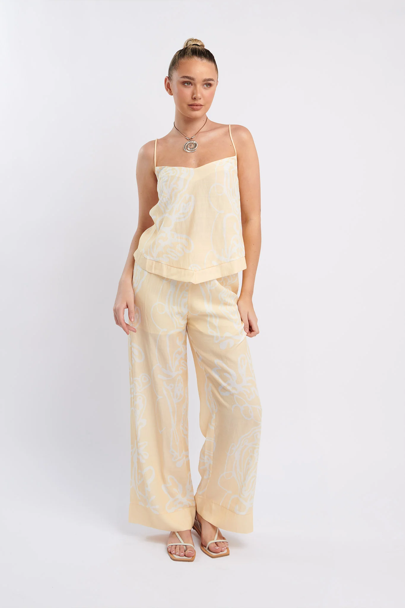 Oceania Long Pants Print Yellow - Image 5