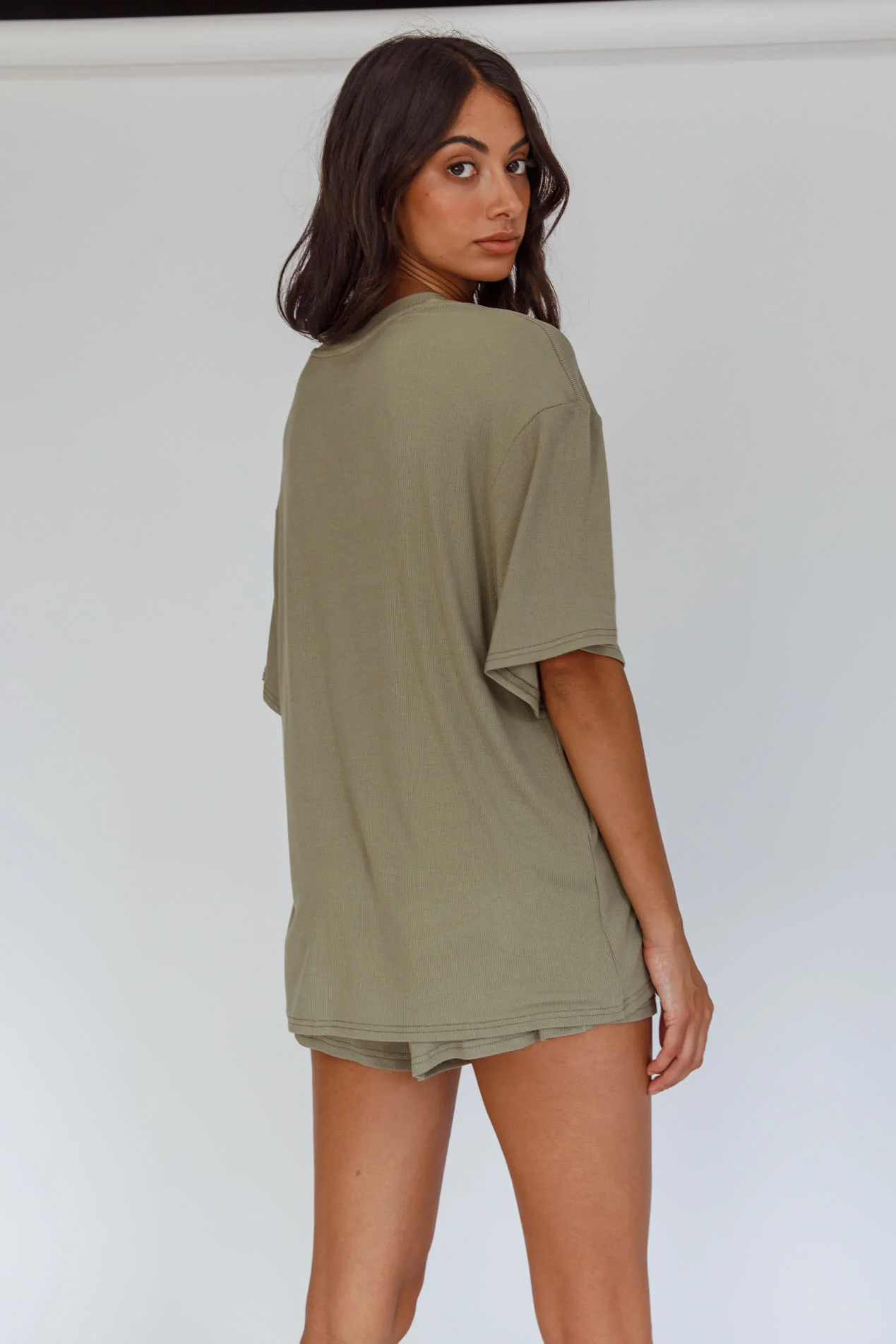 On Track SL Logo T-Shirt Khaki - Image 2