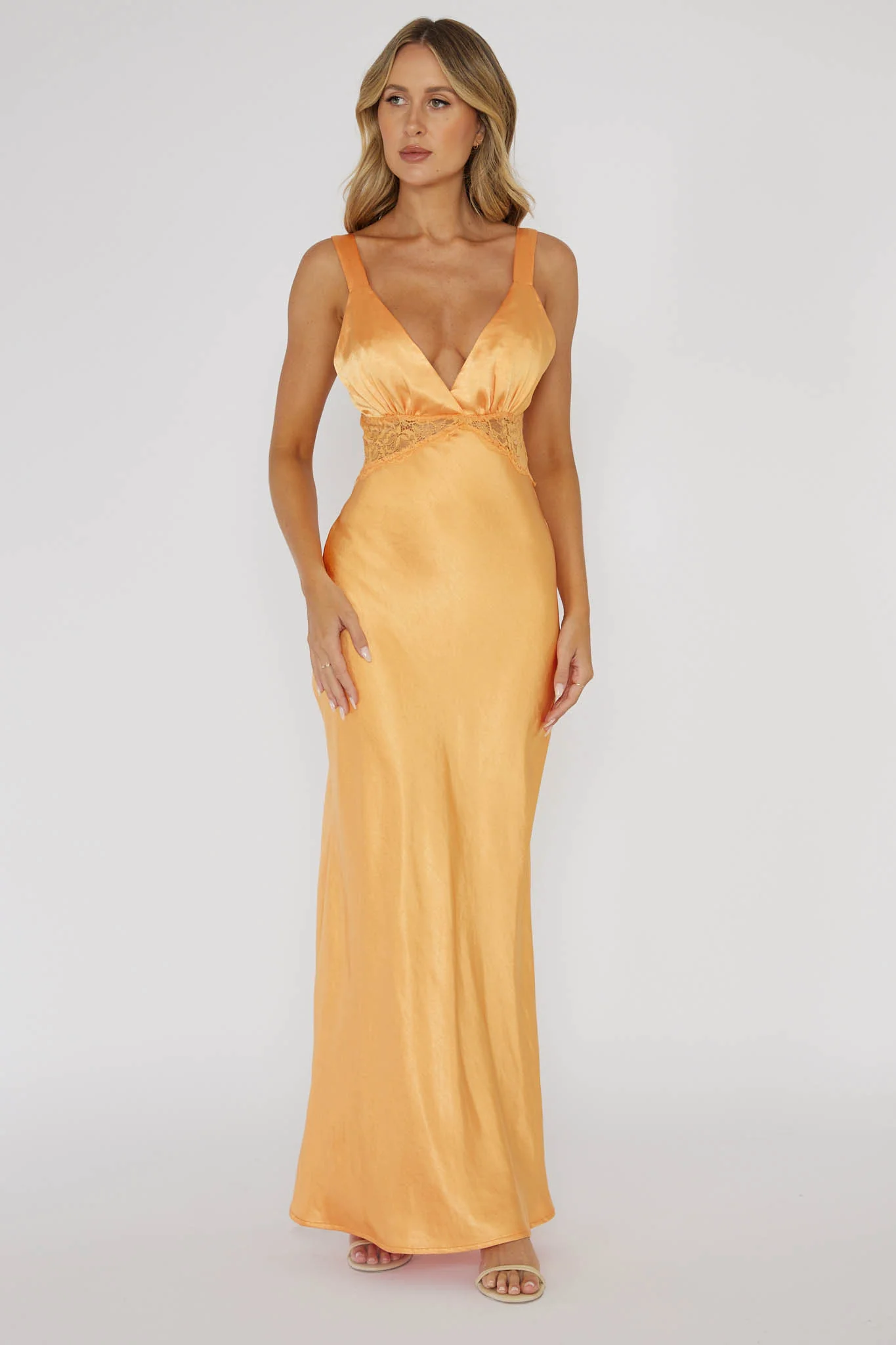 One Heart Lace Insert Maxi Dress Mango - Image 3
