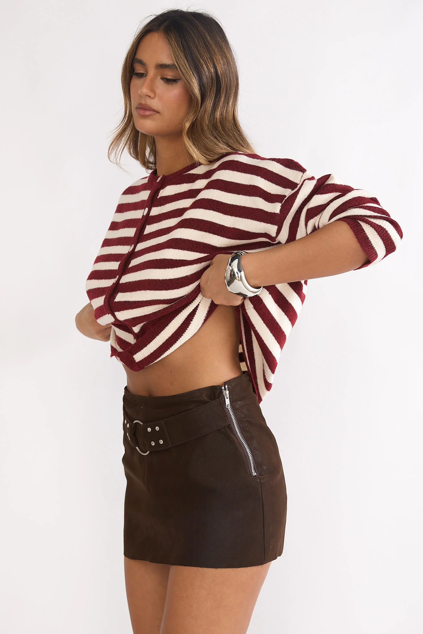 Opeline Waist Belt Skort Brown - Image 6