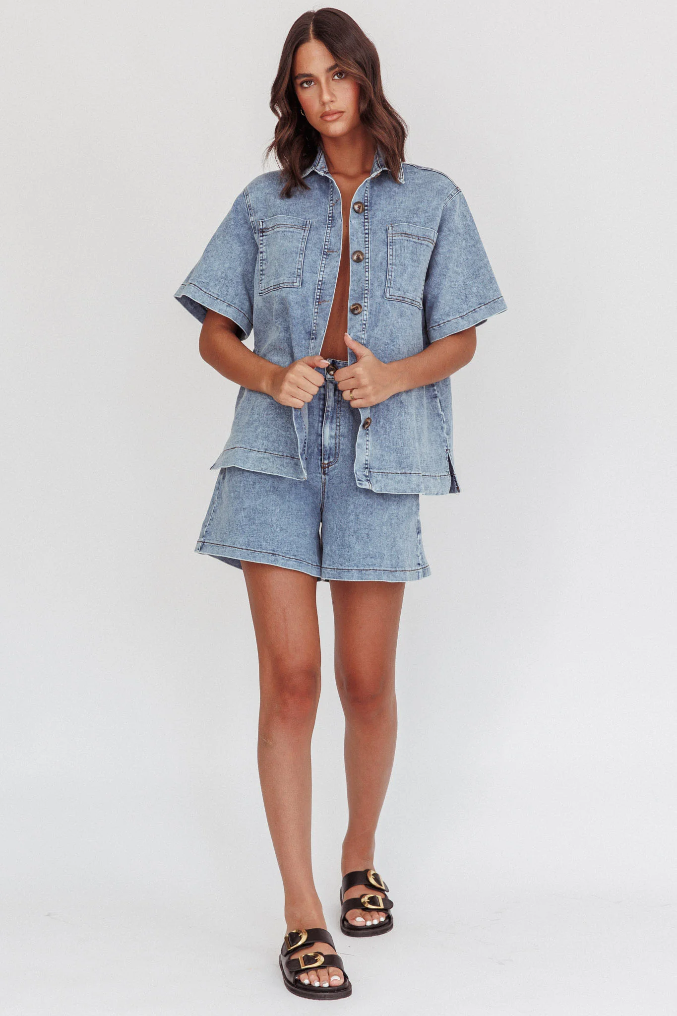 Ottawa Button Up Shirt Denim Blue - Image 4