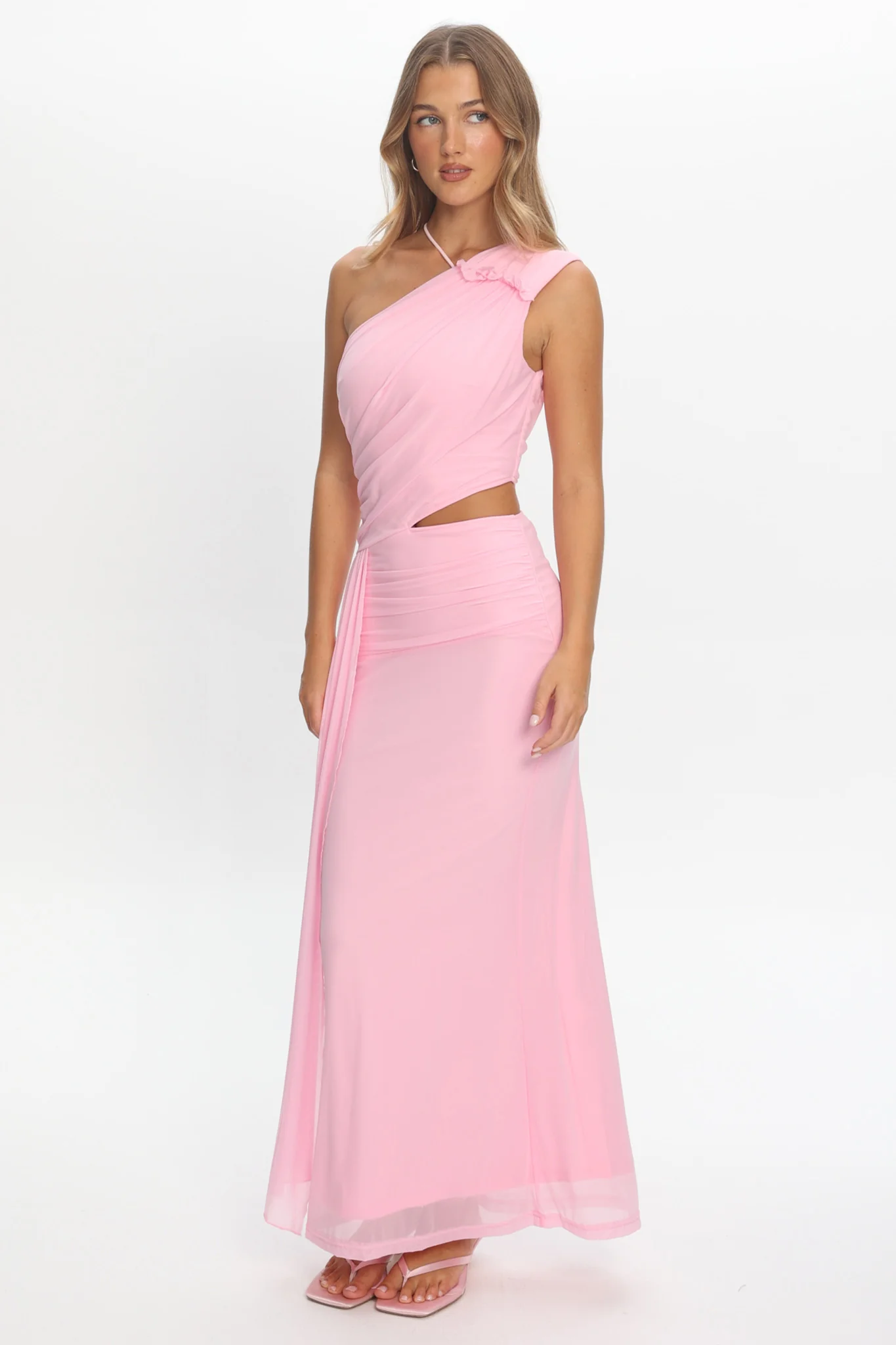 Out Loud Cut-Out Drape Maxi Dress Cheek - Image 2