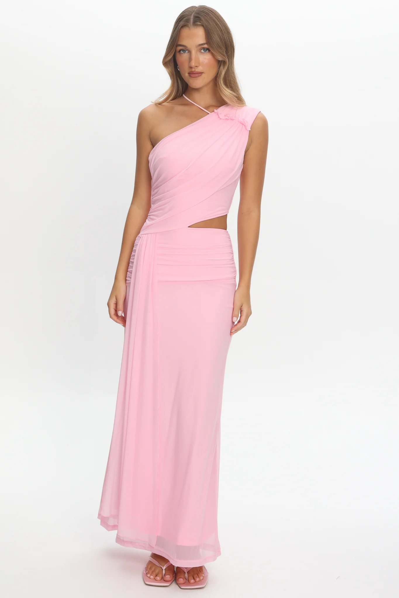 Out Loud Cut-Out Drape Maxi Dress Cheek - Image 5