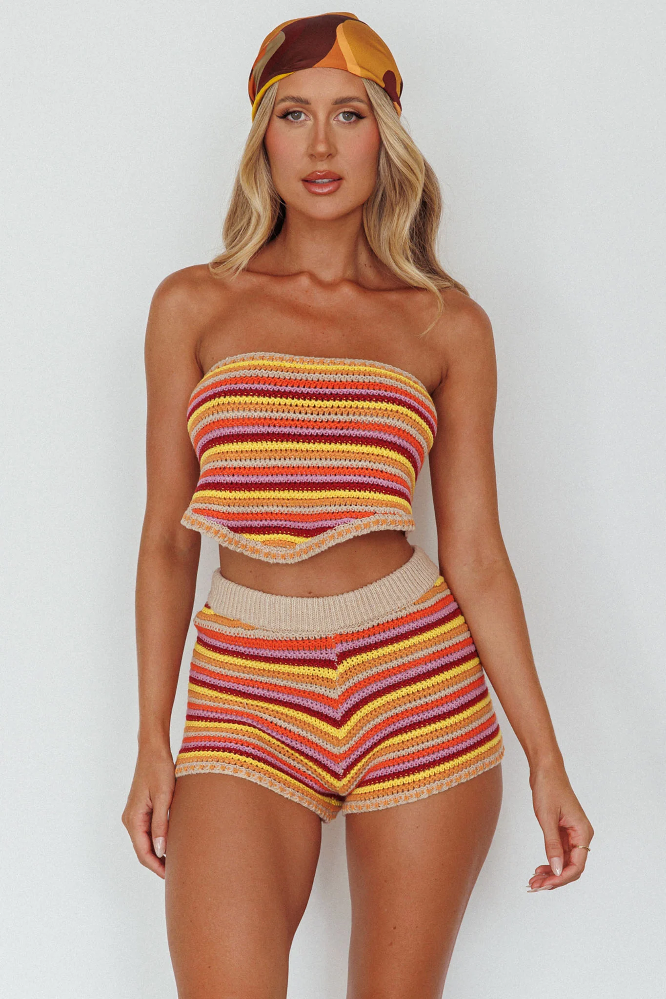 Pacific Knit Shorts Tangerine Mixed - Image 6
