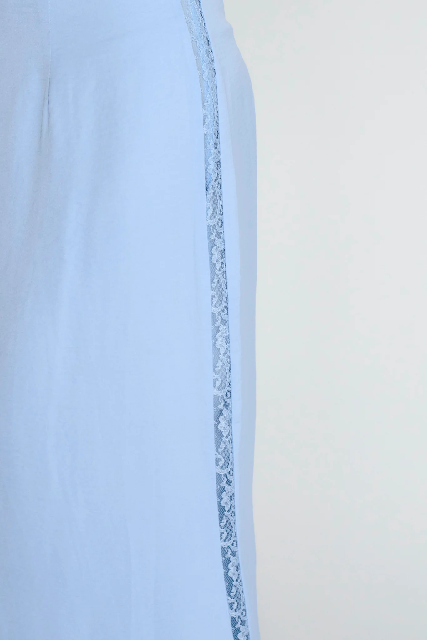 Pammy Lace Trim Maxi Skirt Cloud Blue - Image 2