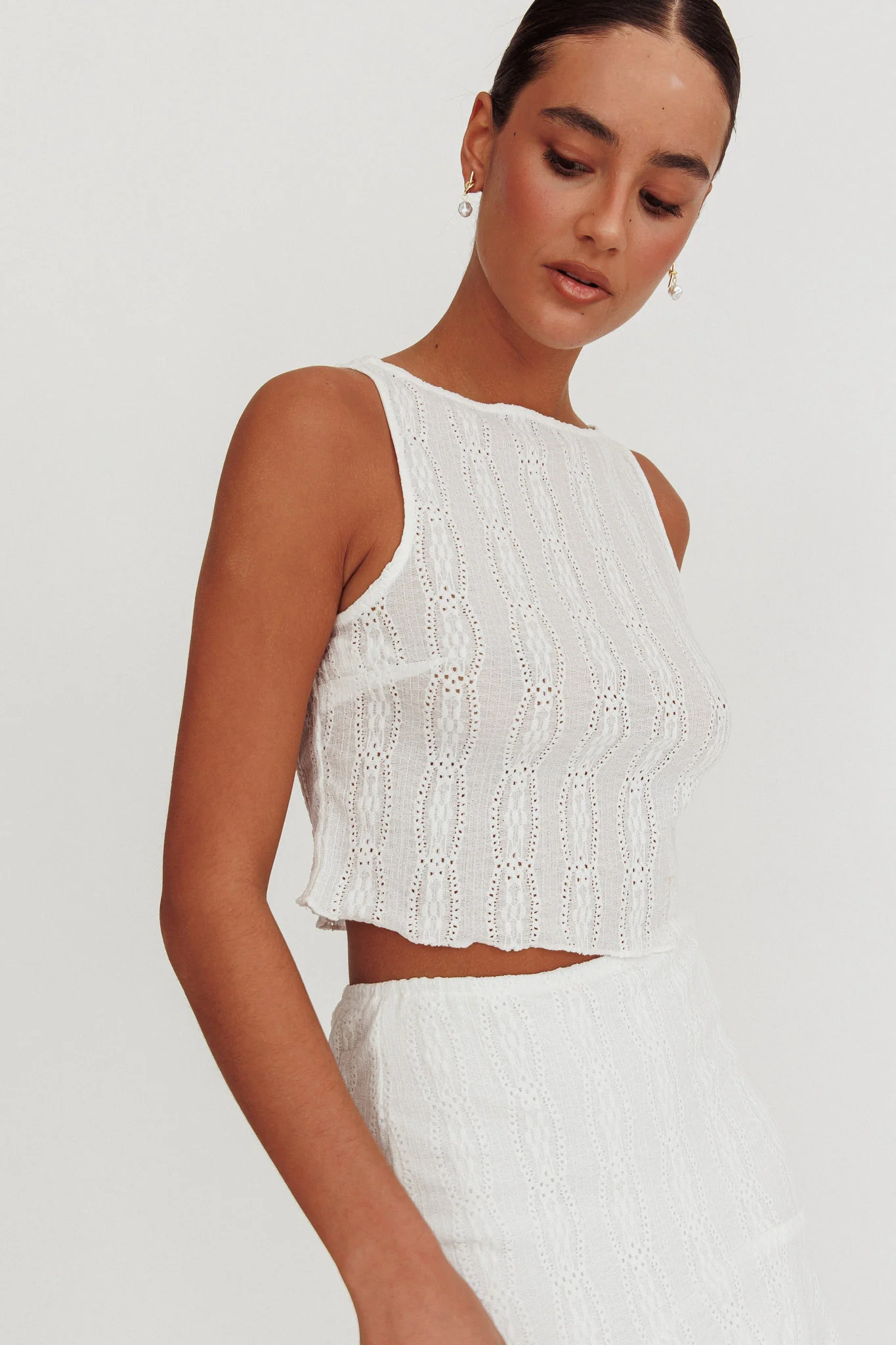 Paper Hearts Sleeveless Top White - Image 2