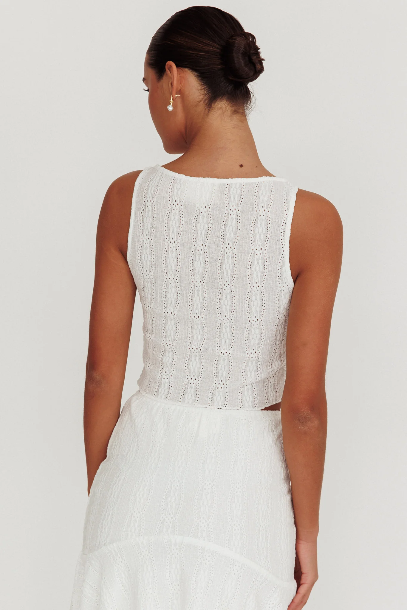 Paper Hearts Sleeveless Top White - Image 3