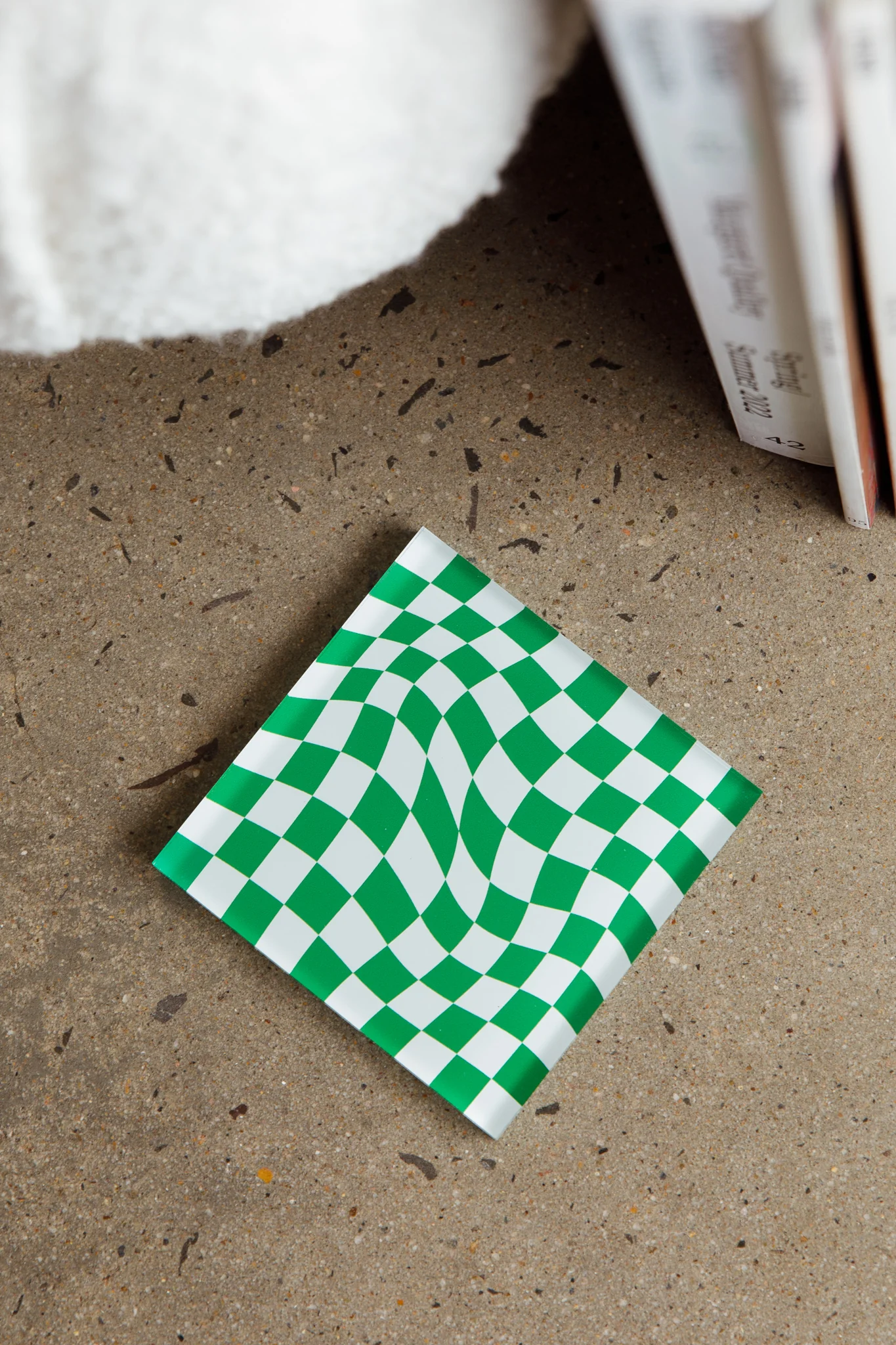 Paradiso 4pc Chessboard Acrylic Coaster Set - Image 5