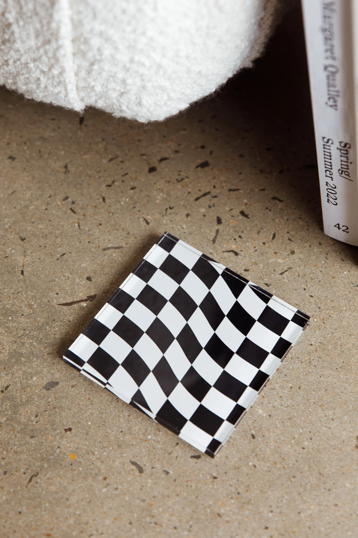 Paradiso 4pc Chessboard Acrylic Coaster Set - Image 6