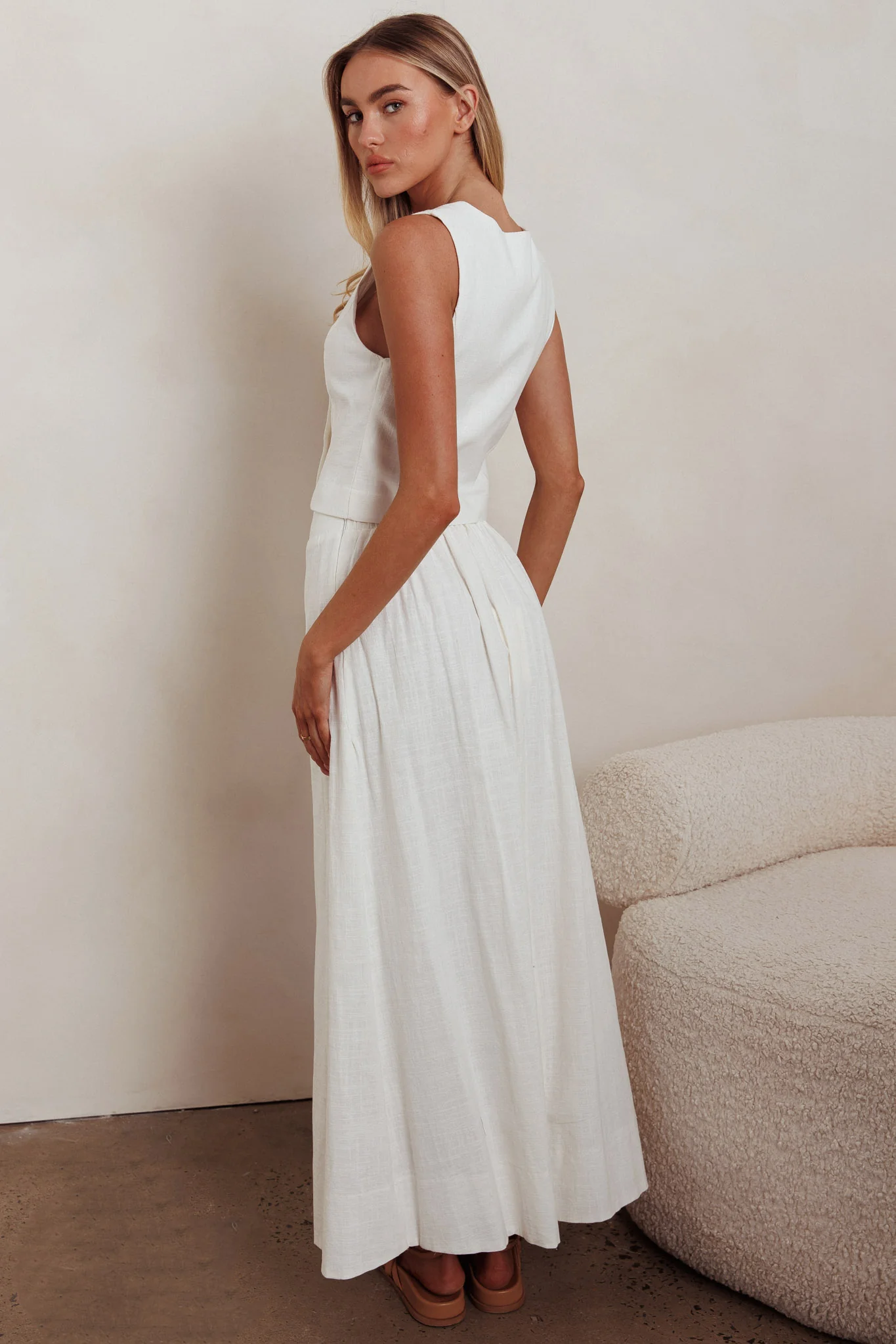 Payday A-Line Maxi Skirt Off White - Image 4