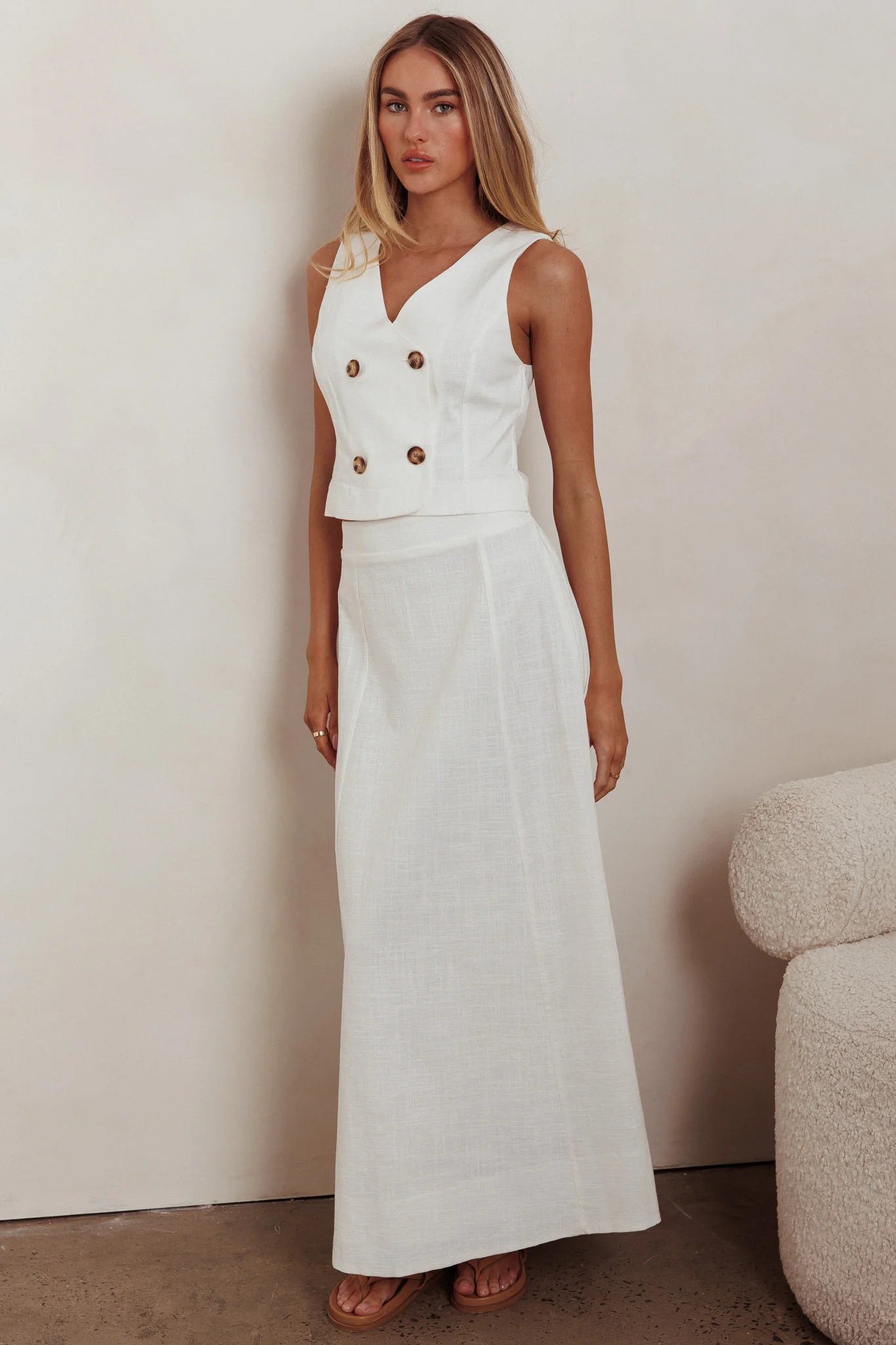 Payday A-Line Maxi Skirt Off White - Image 5