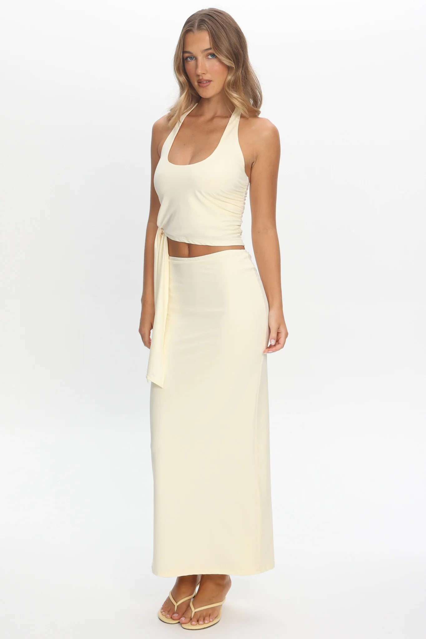 Perez Bodycon Maxi Skirt Butter - Image 2
