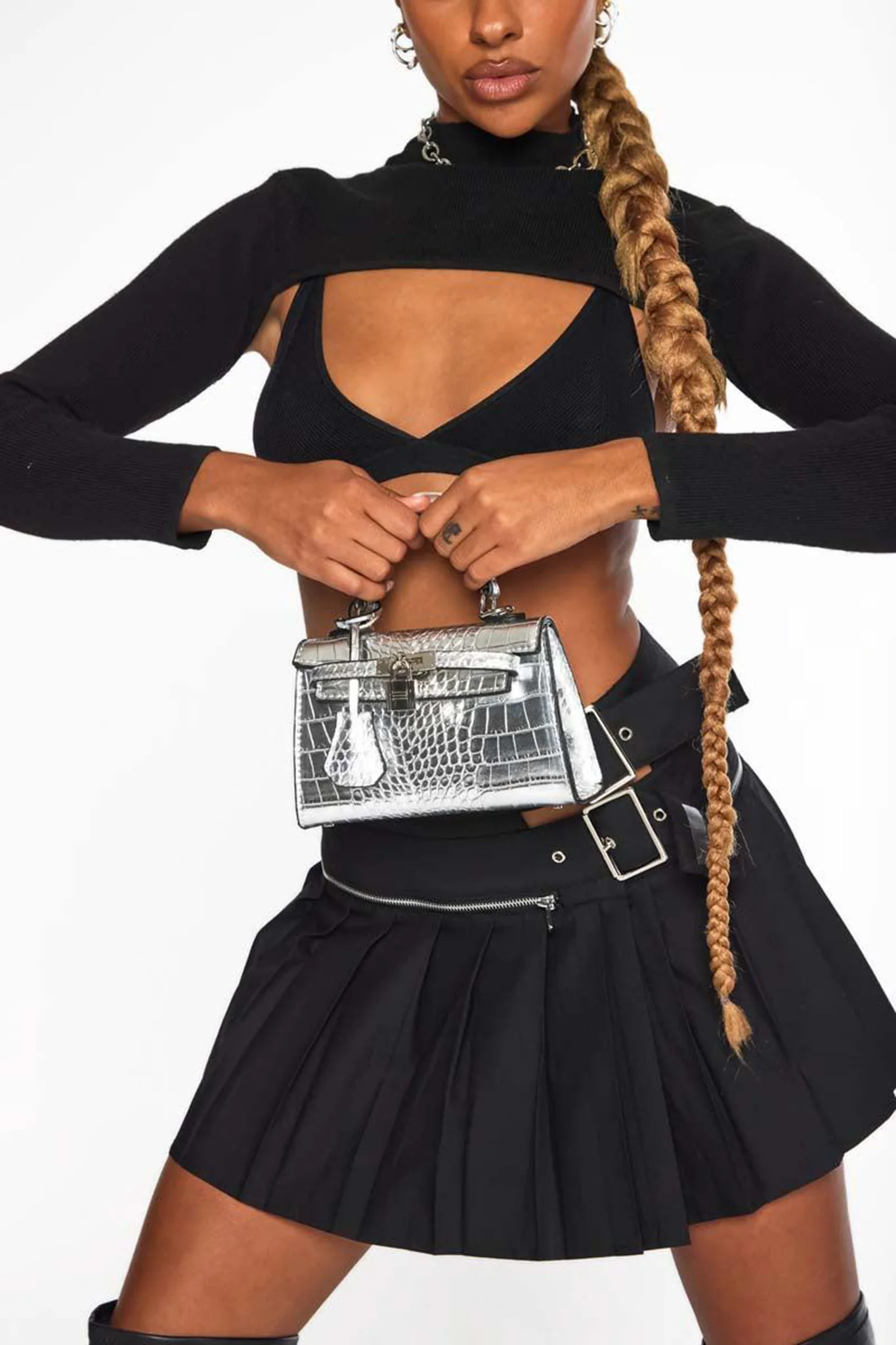 Peta And Jain Jaden Handbag Silver - Image 2
