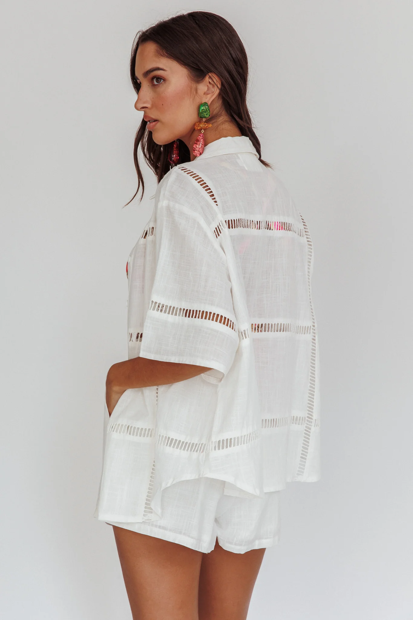 Phoebe Elastic Shorts White - Image 4