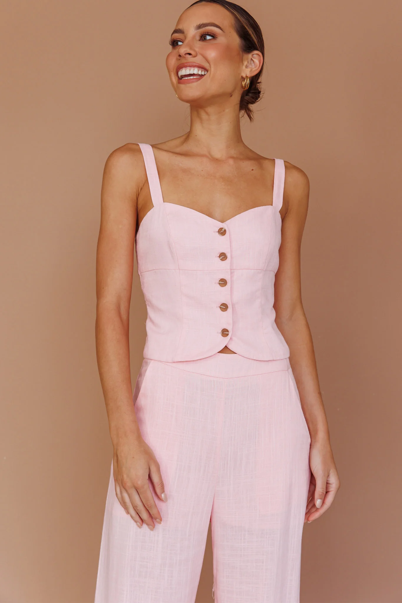 Play It Cool Wide Leg Pants Pink - Image 6