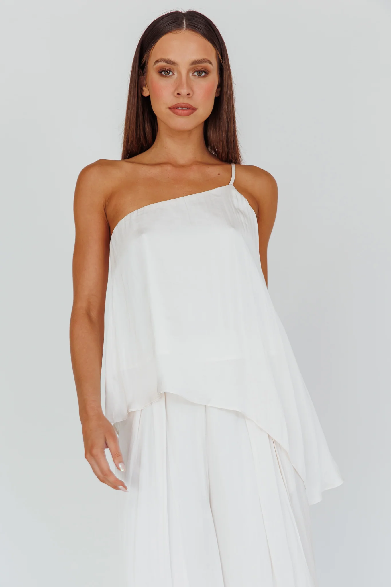 Pollina One Shoulder Top Cream - Image 5