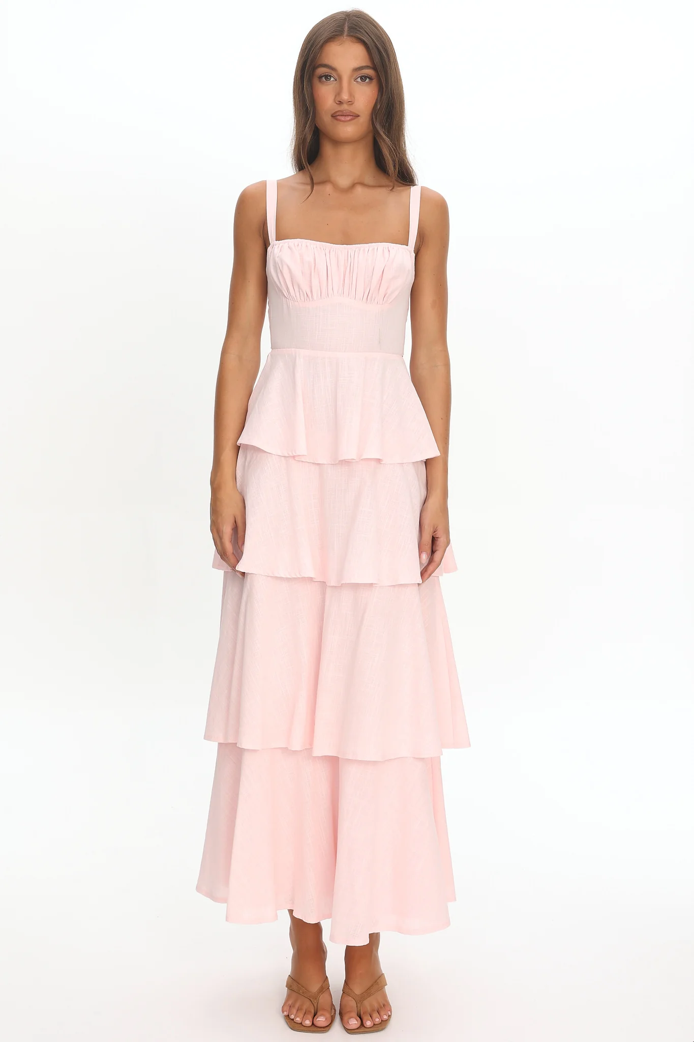 Provence Bloom Tiered Maxi Dress Rosewater - Image 2