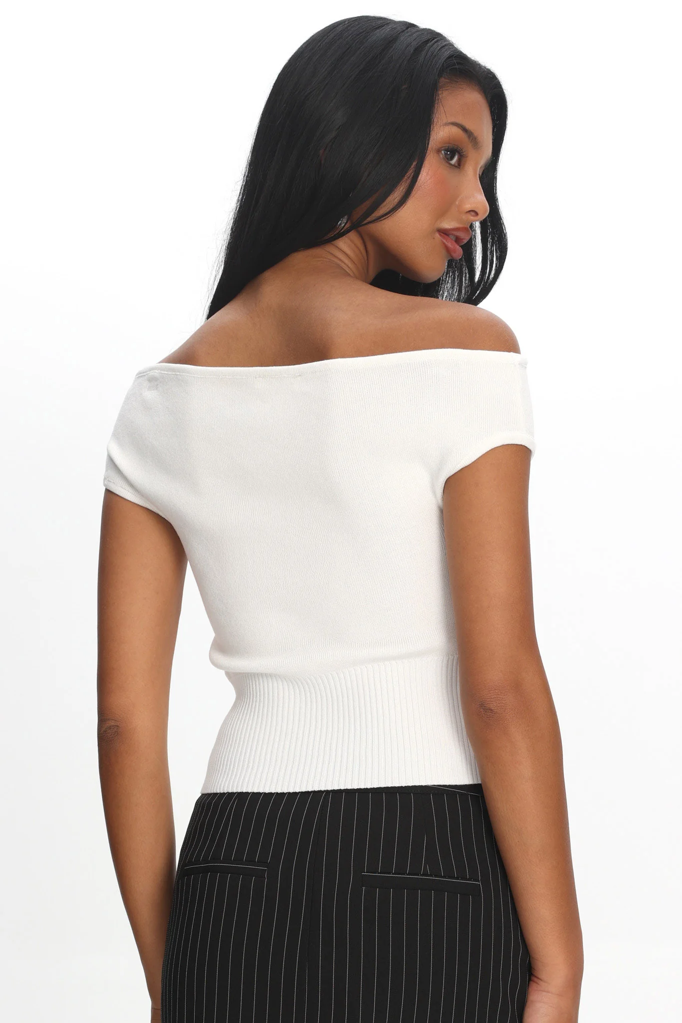 Renza Knit Top White - Image 3