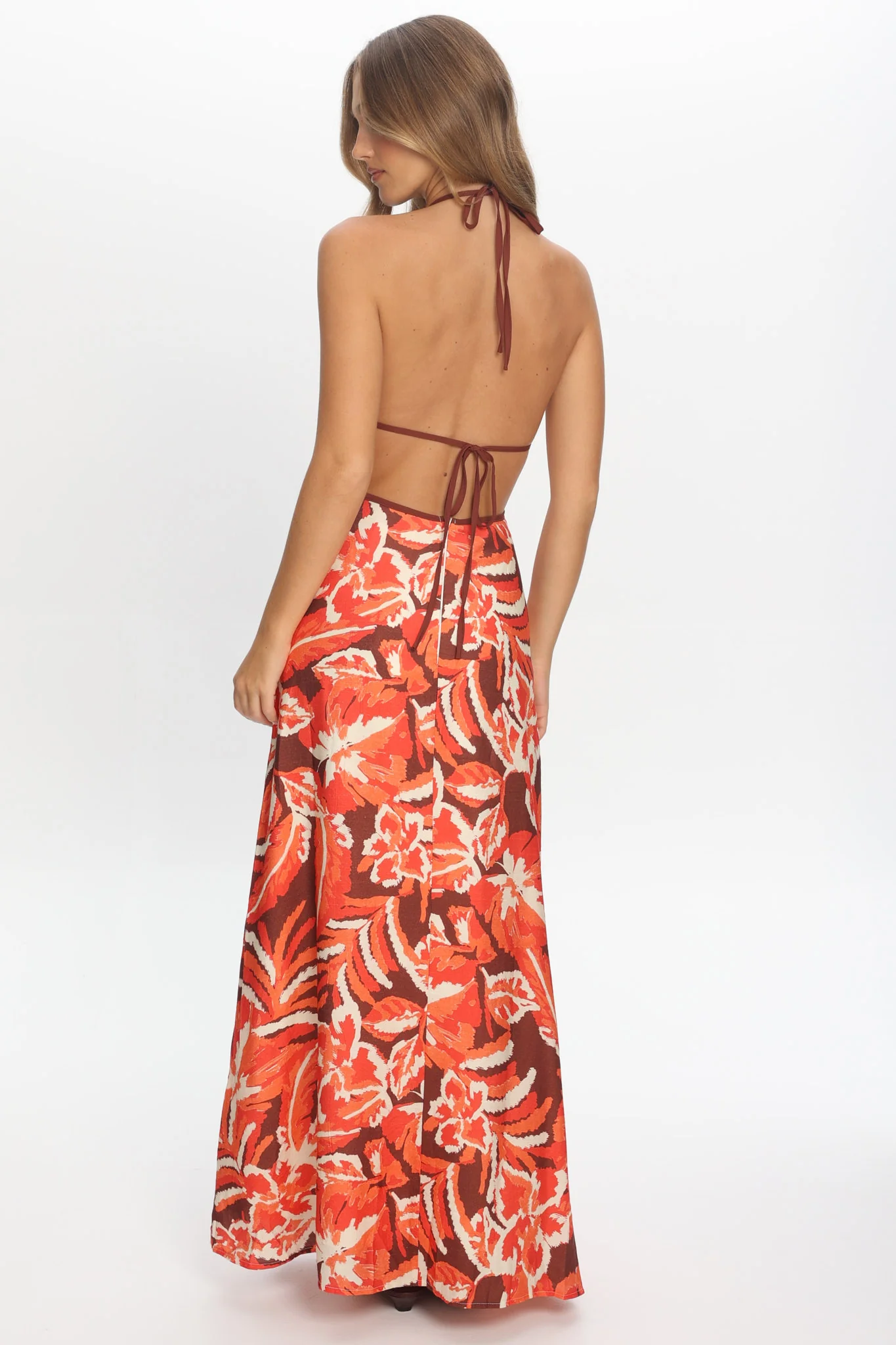 Revelations Cut-Out Maxi Dress Print Berry - Image 3