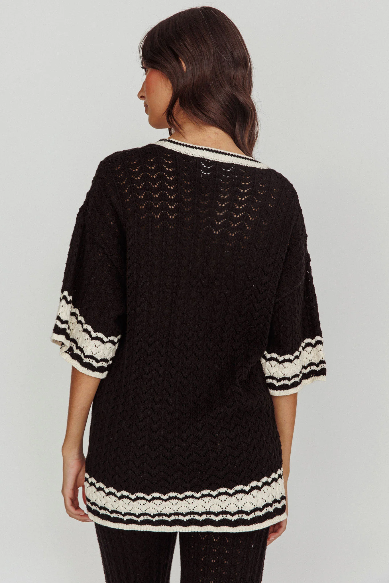 Rhodes Cotton Relaxed Knit Shirt Black - Image 3