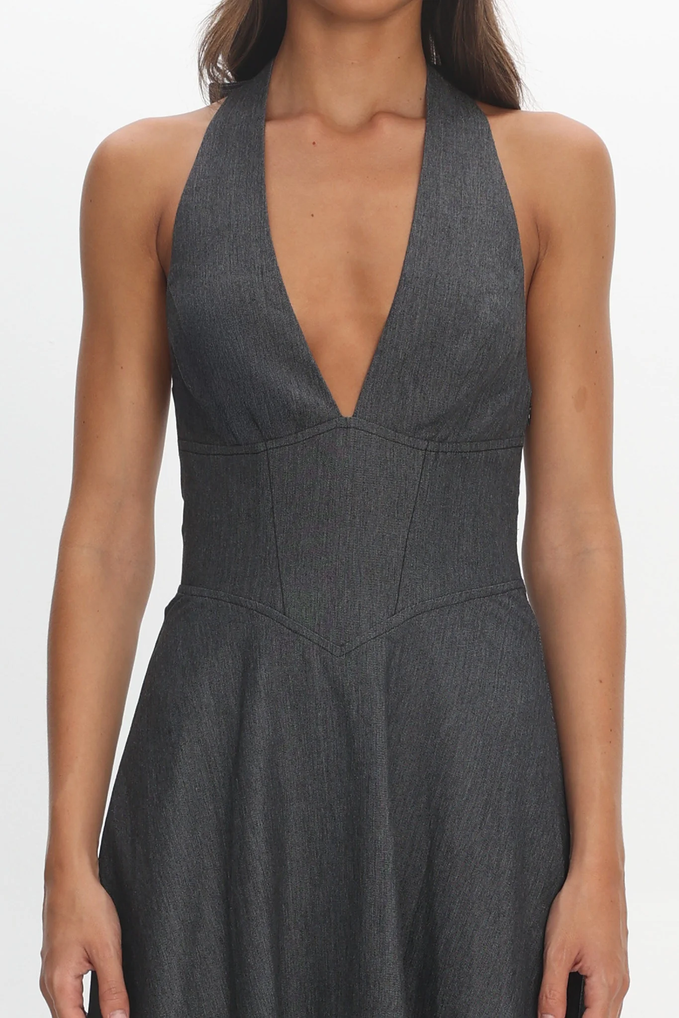 Riga Halterneck Maxi Dress Black - Image 4