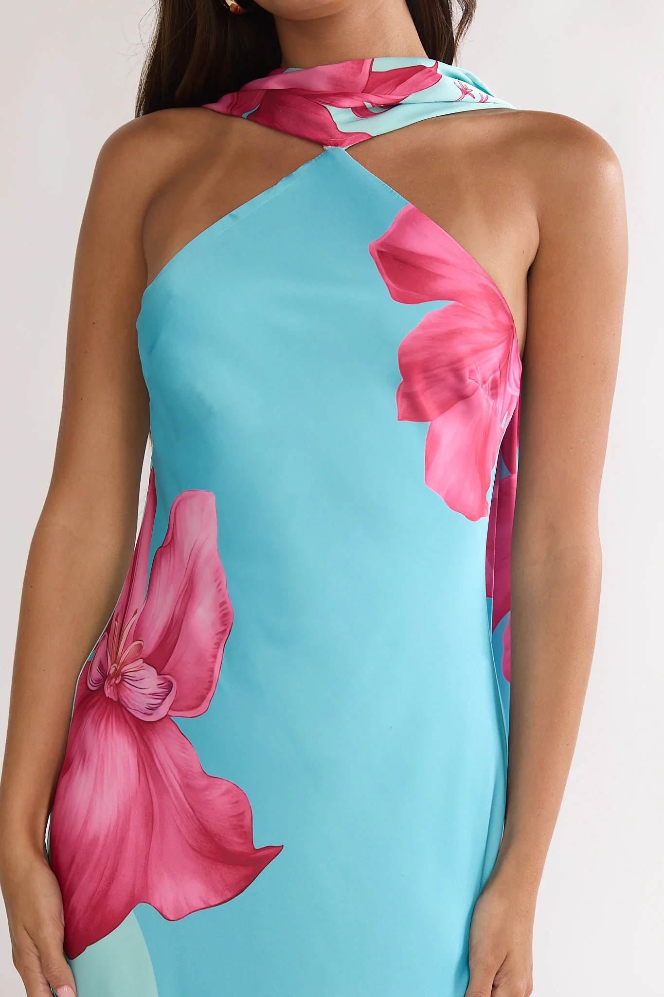 Risha Scarf Maxi Dress Lily Hot Pink - Image 5