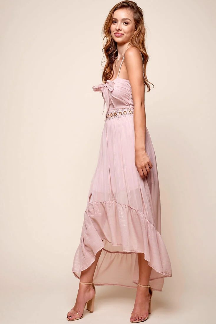 Riviera High-Low Hem Dress Blush - Image 2