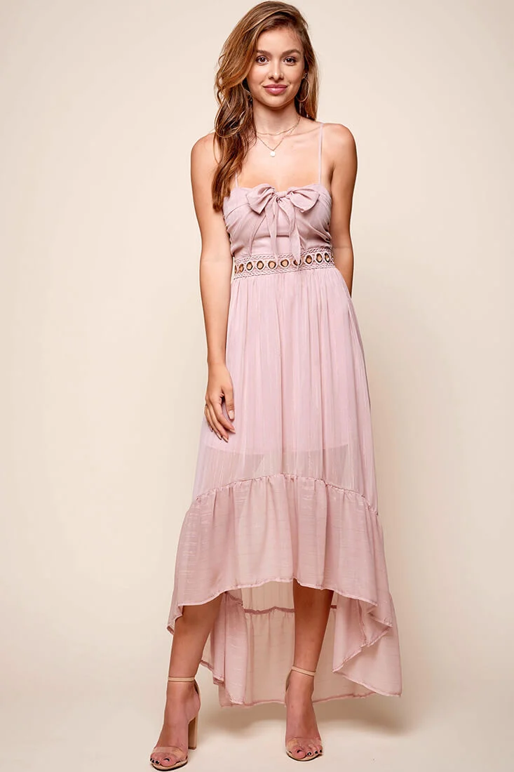 Riviera High-Low Hem Dress Blush - Image 5