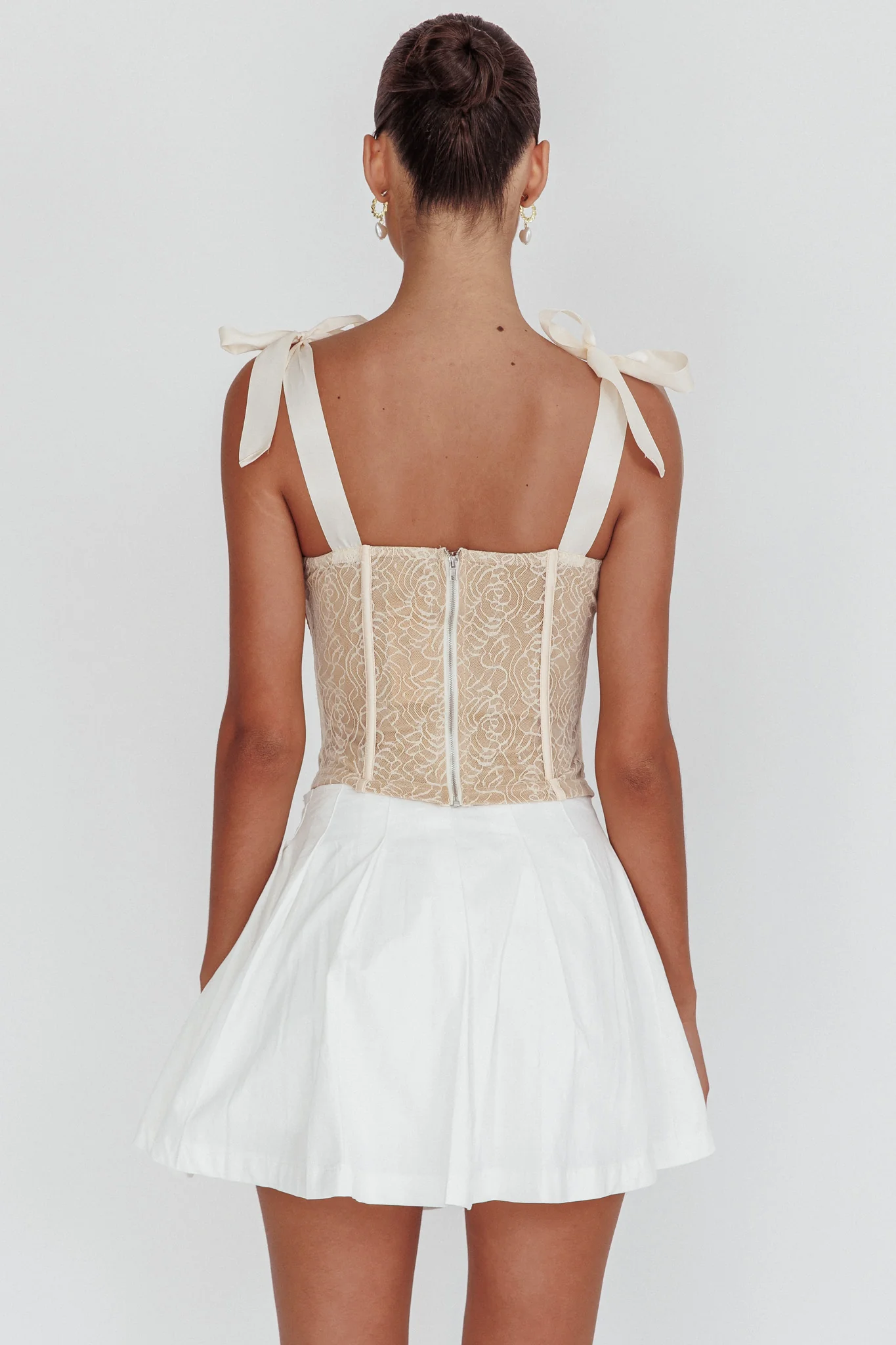Rori Pleated Skirt Off White - Image 4