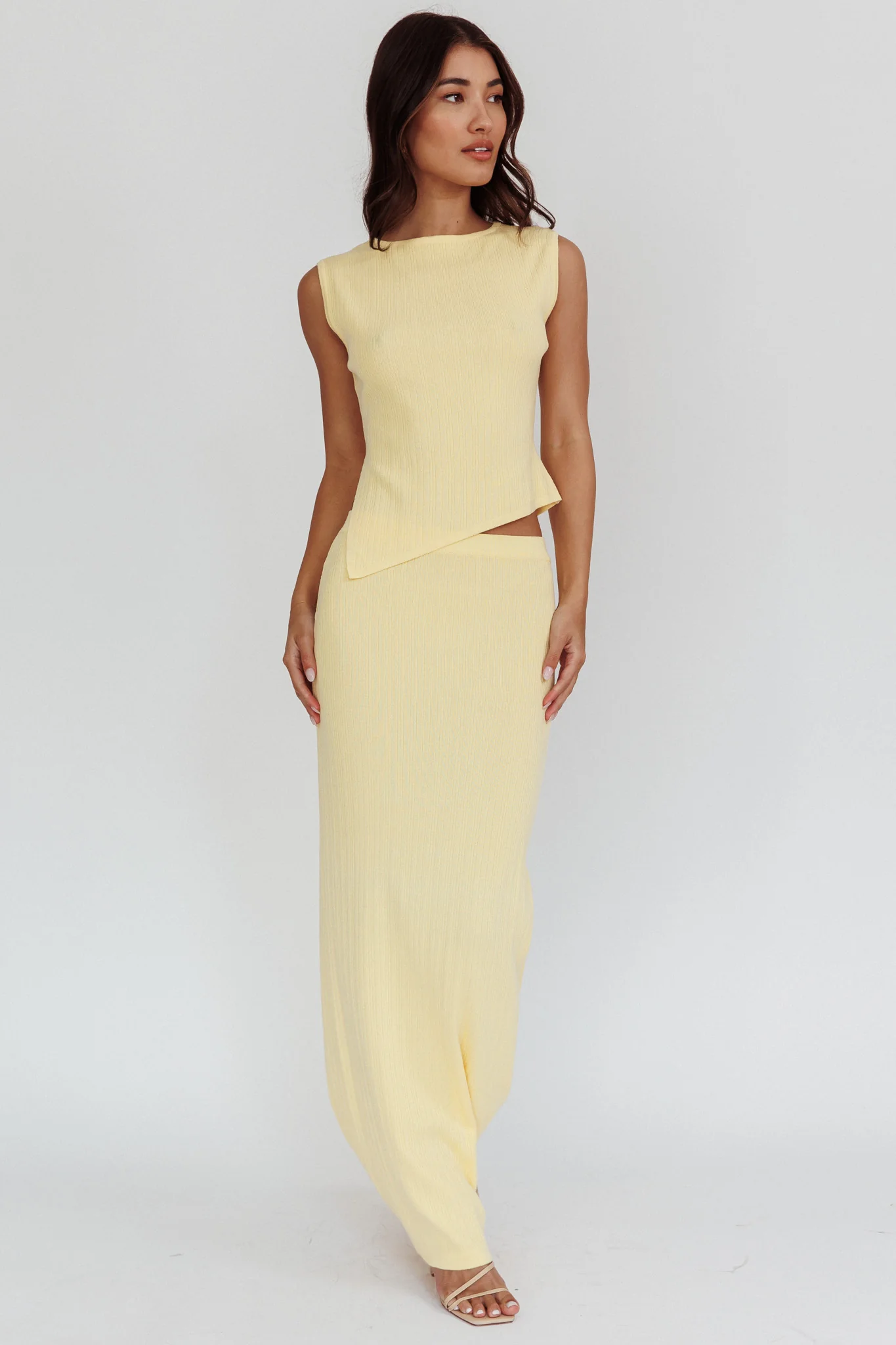 Rossana Ribbed Maxi Skirt Butter - Image 5