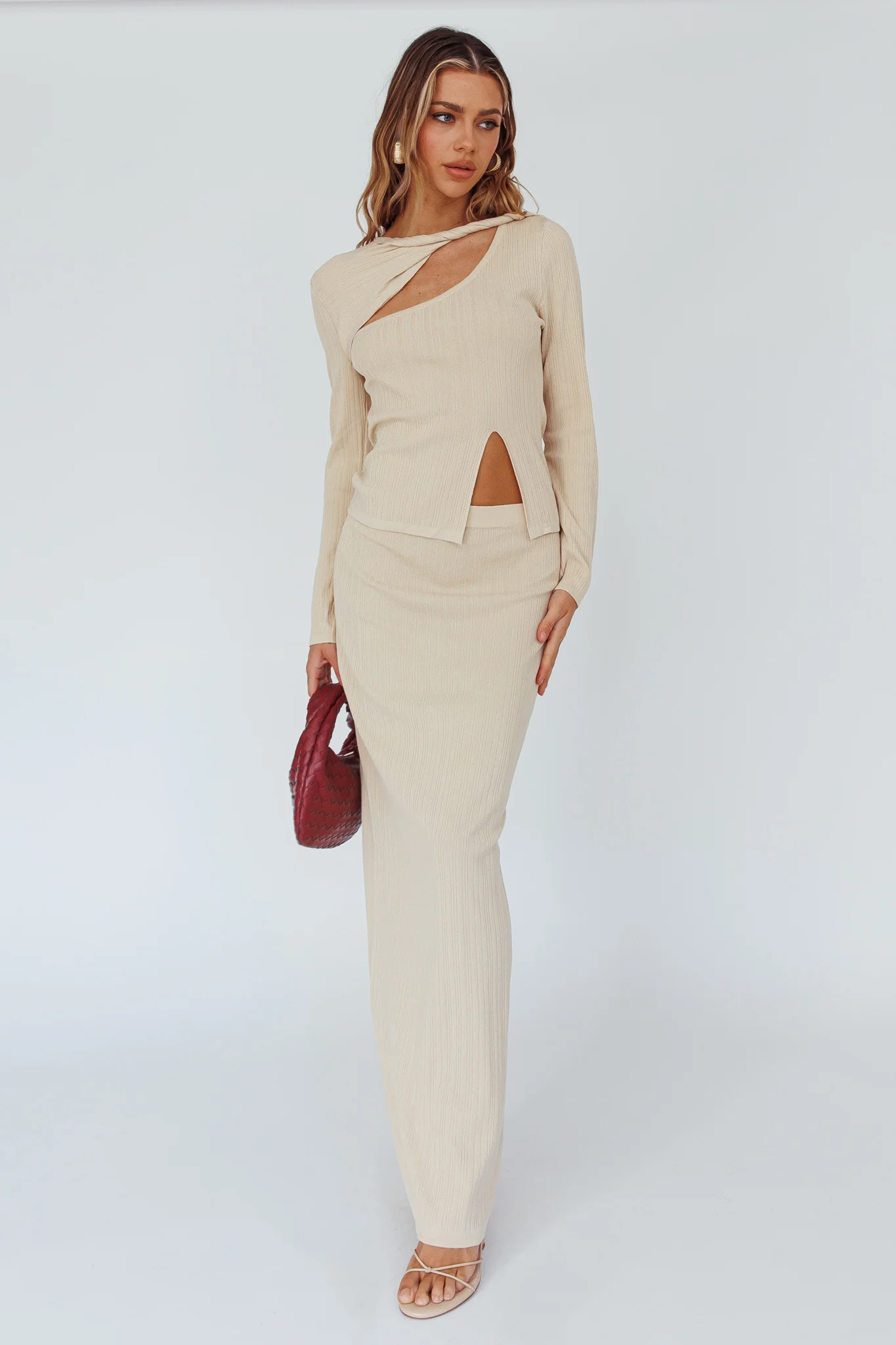 Rossana Twist Neck Keyhole Top Butter - Image 3
