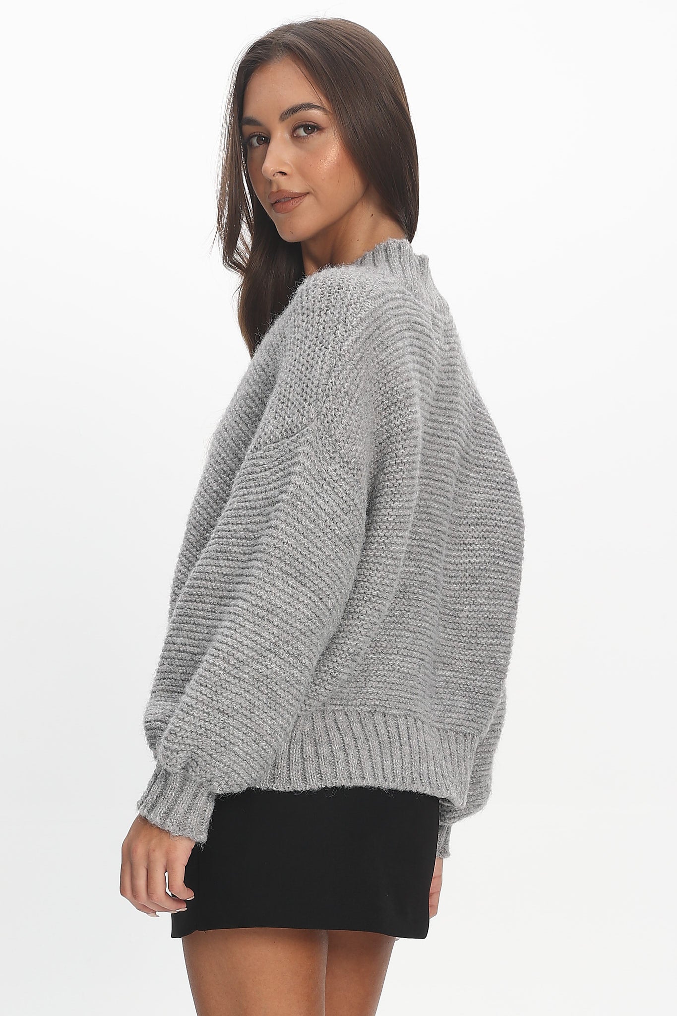 Samaya Chunky Knit Sweater Grey - Image 4