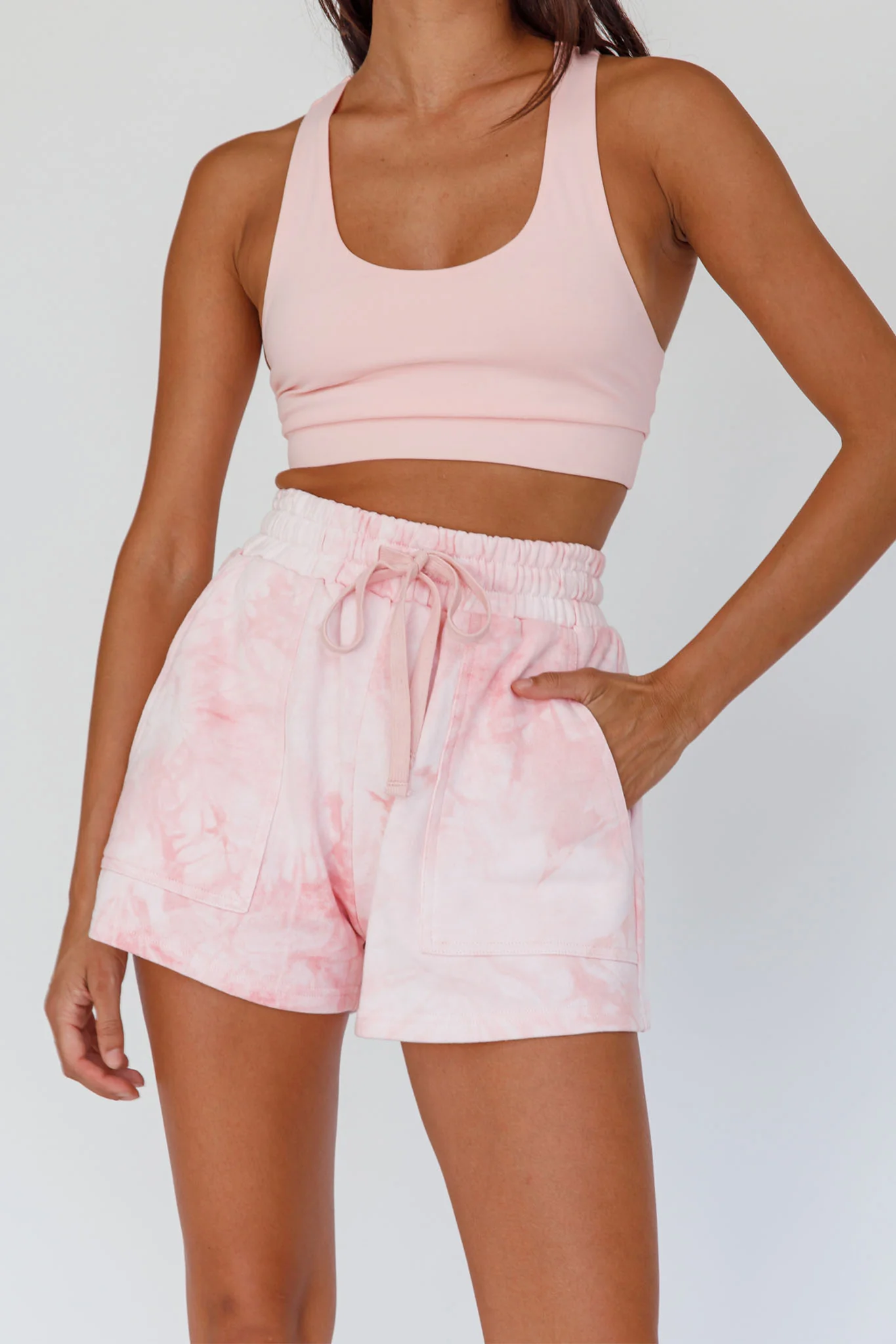 Serene Racerback Crop Top Pink - Image 5