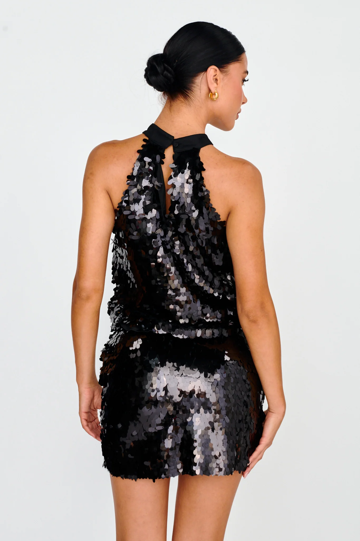 She's So LA Sequin Top Black - Image 3