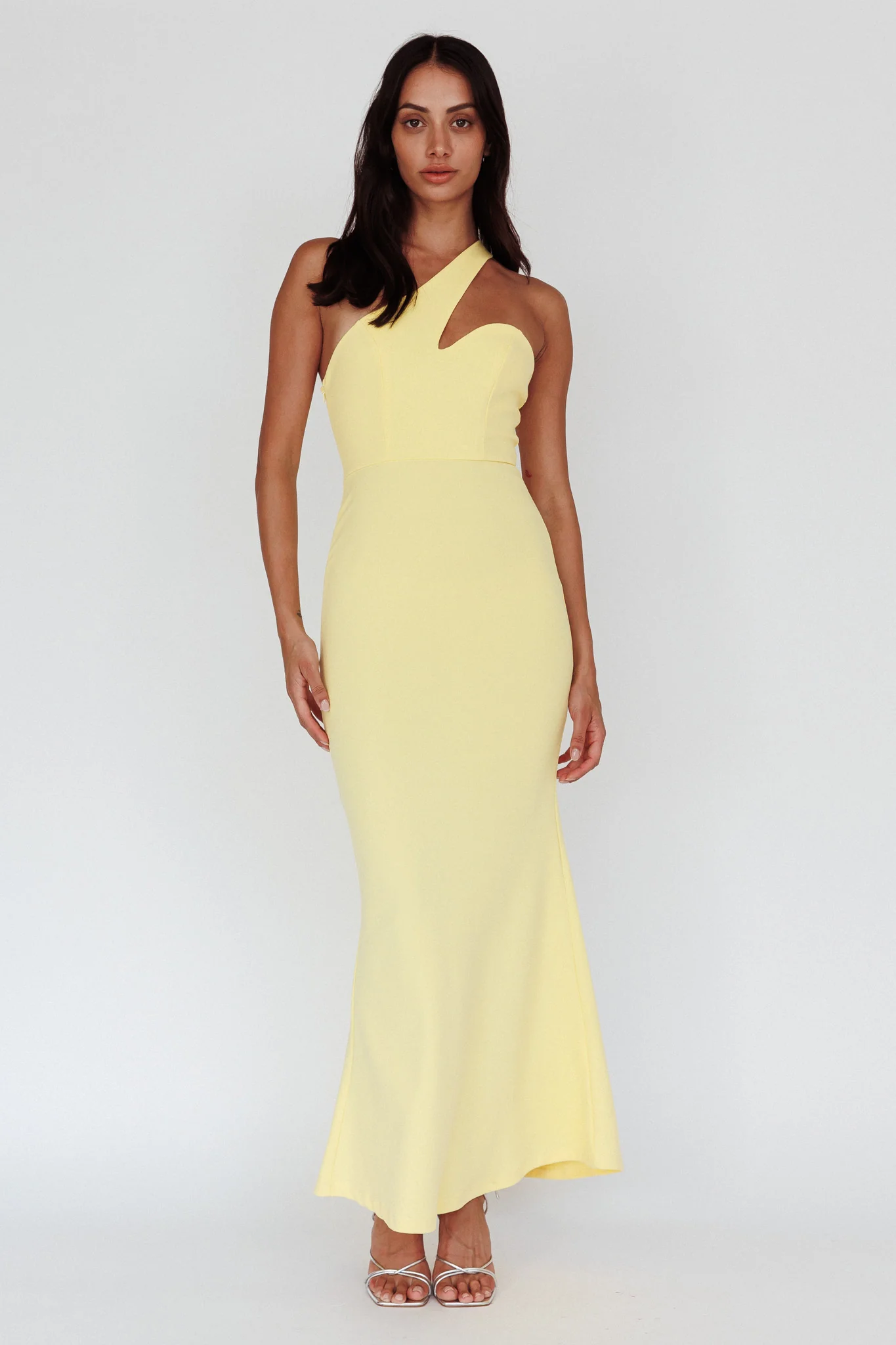 Shooting Stars One-Shoulder Maxi Dress Yellow - Image 3