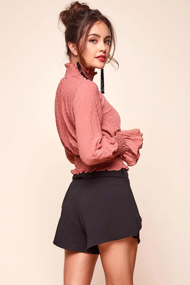 Simone Dressy Wrap Shorts Black - Image 4