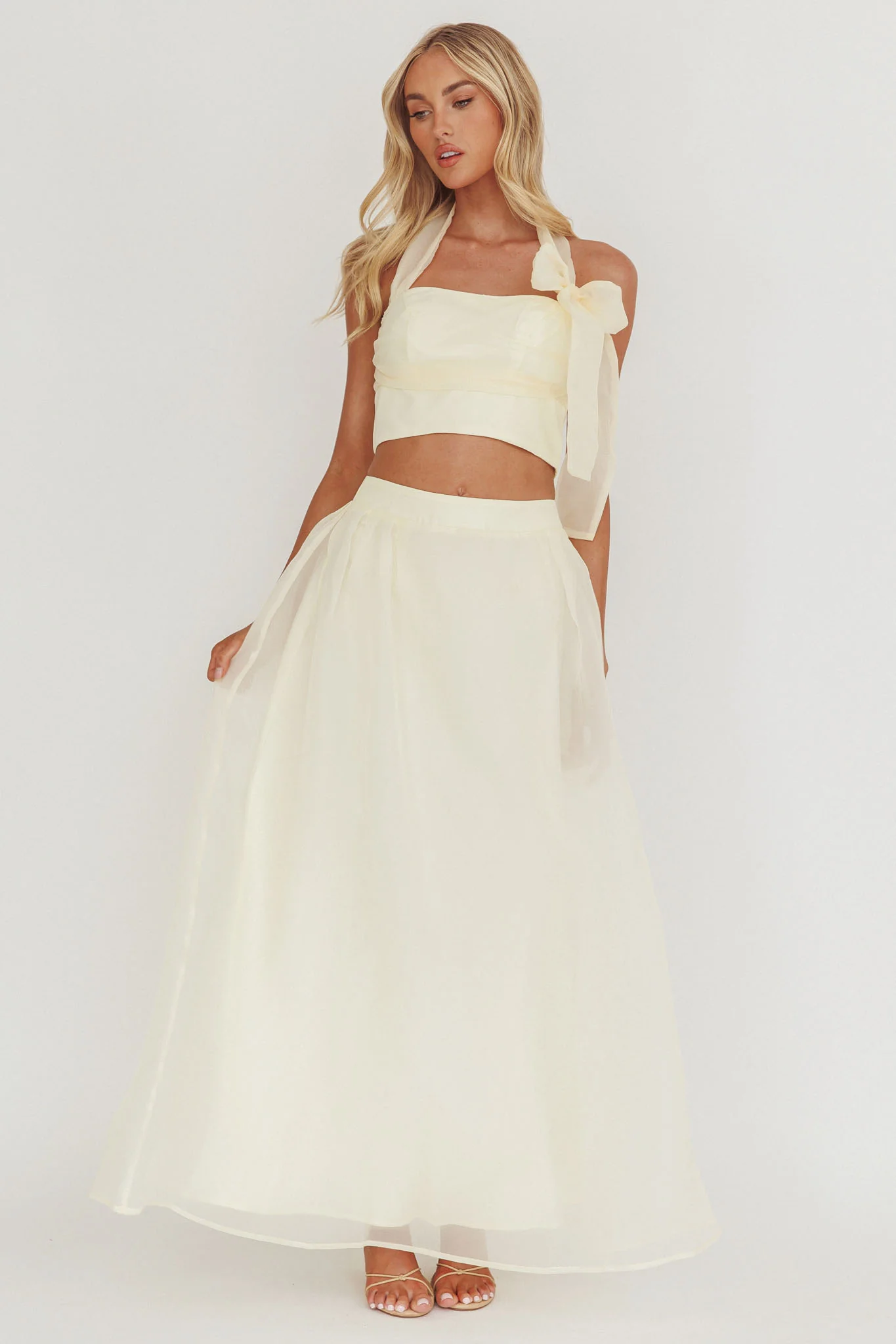 Simple Things Organza Maxi Skirt Butter - Image 6