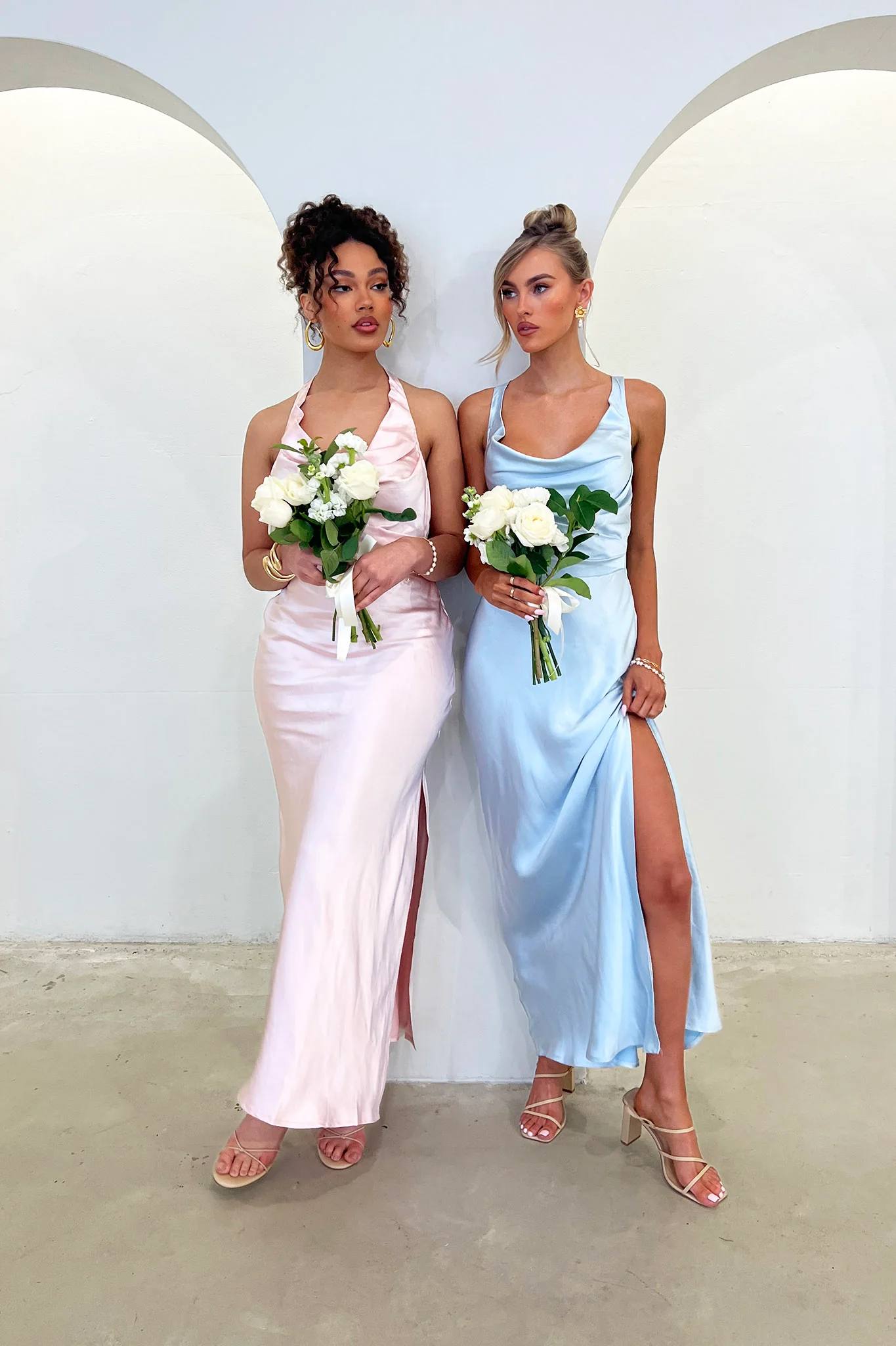 Sitara Tied Back Maxi Dress Blush - Image 2