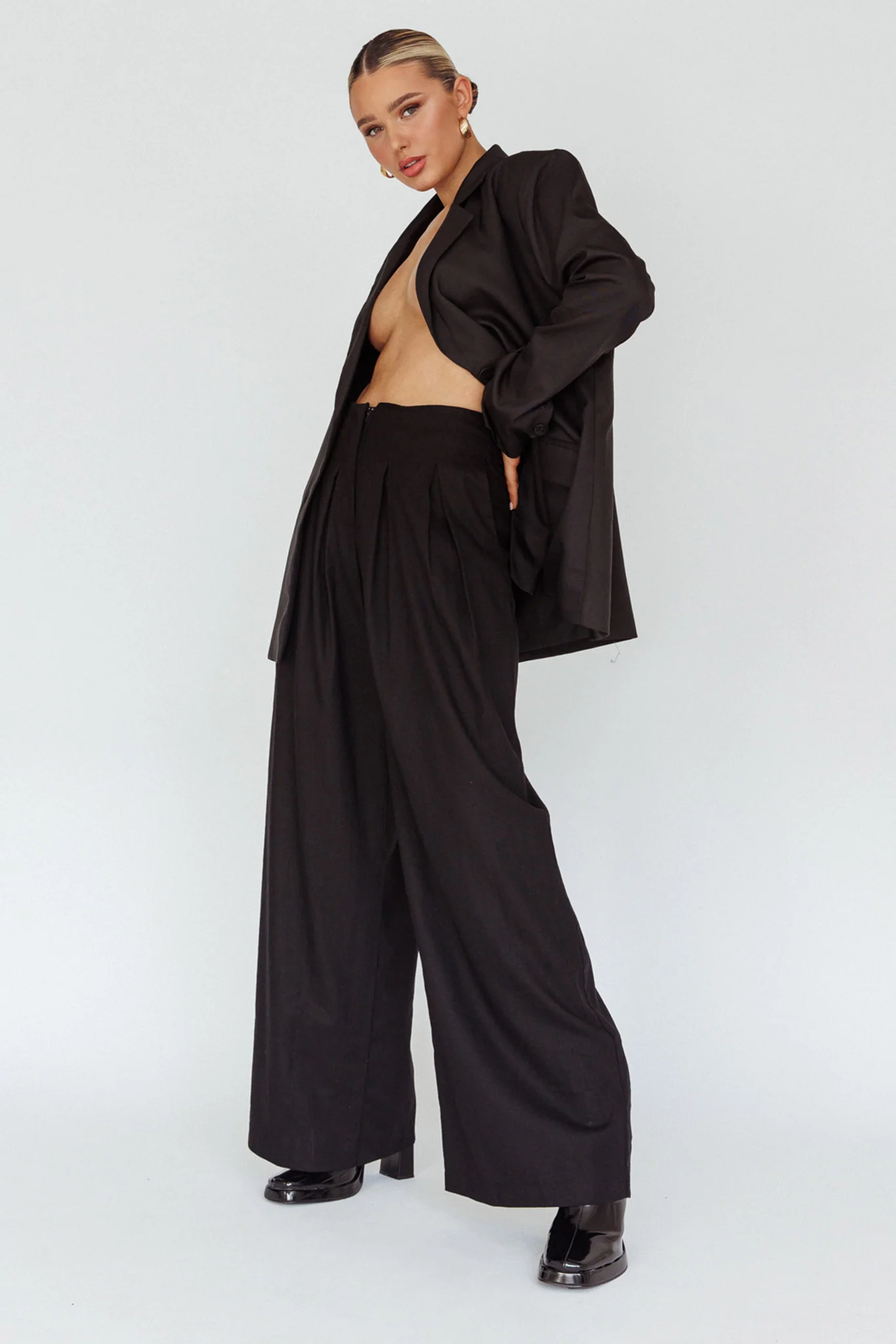 Sloan Side Pocket Trouser Pants Black - Image 2