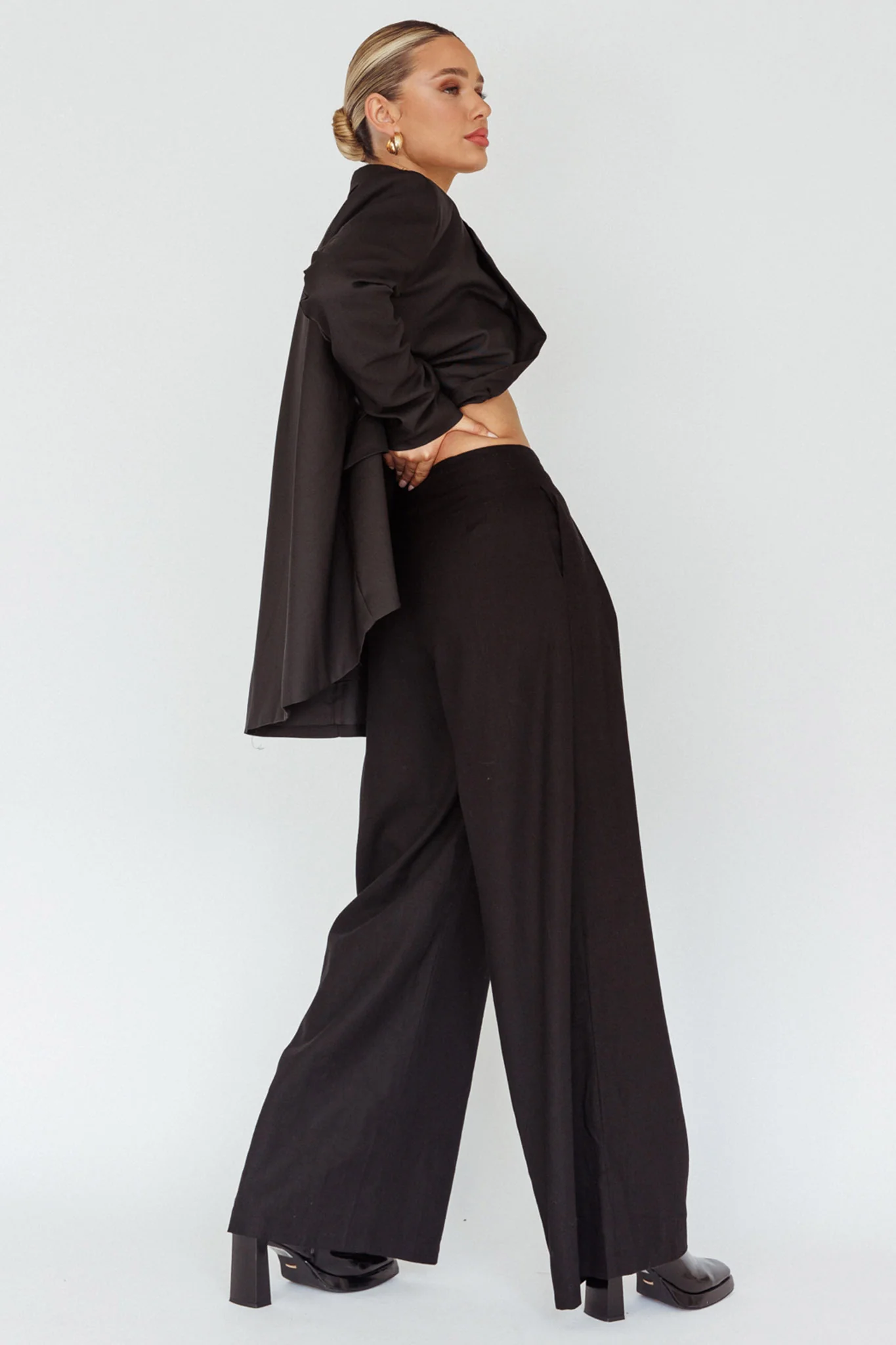Sloan Side Pocket Trouser Pants Black - Image 3