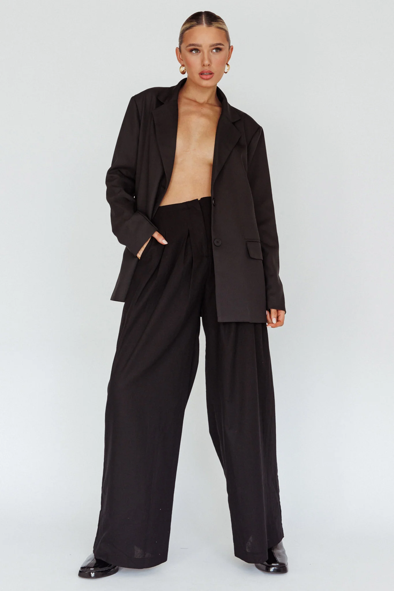 Sloan Side Pocket Trouser Pants Black - Image 4